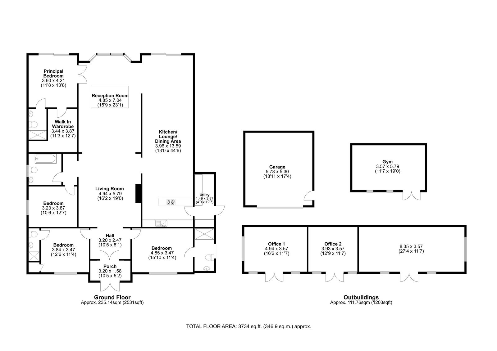 White Oaks, East Hanningfield Road, Chelmsford floorplan