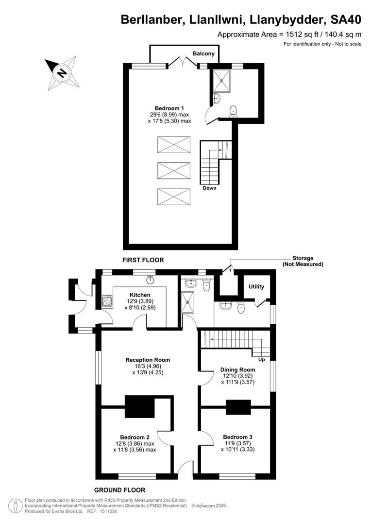 Berllanber, Llanybydder floorplan