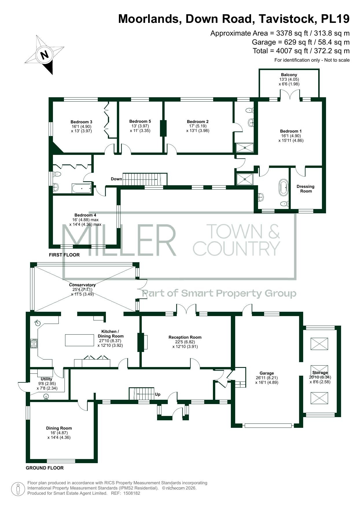 Moorlands, Down Road, Devon floorplan