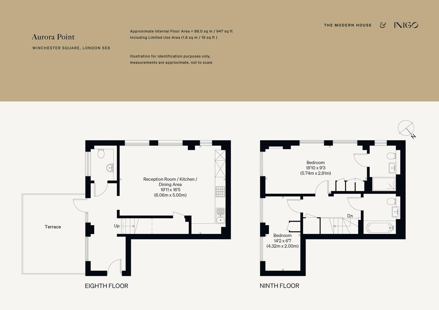 Flat 32 Aurora Point, 1 Winchester Square, London floorplan
