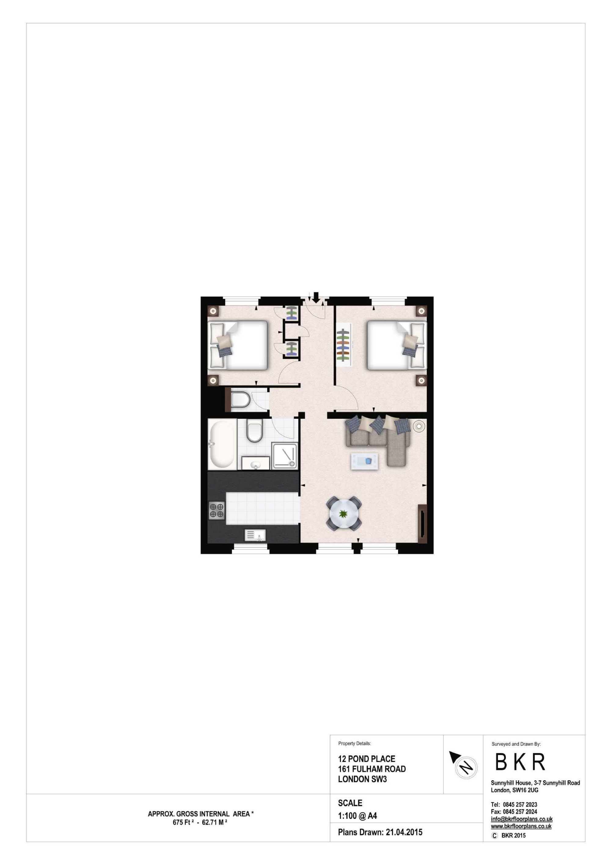 Flat 12, 161 FULHAM ROAD, London floorplan