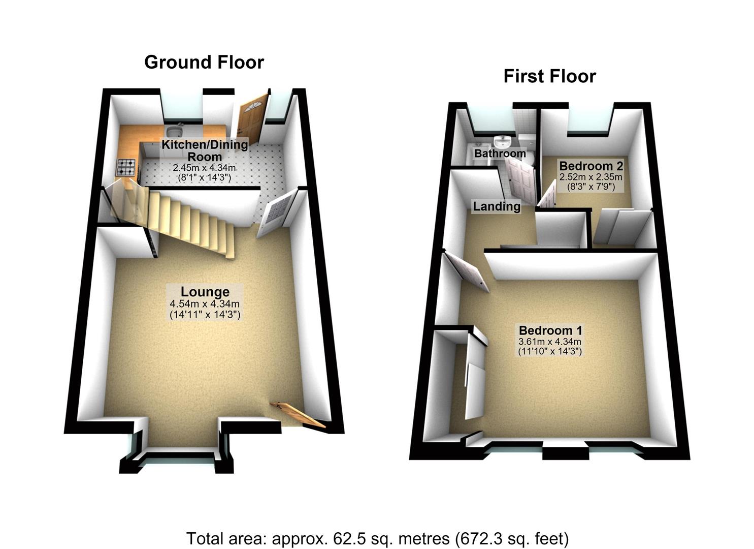 18, Tatefield Place, Leeds floorplan