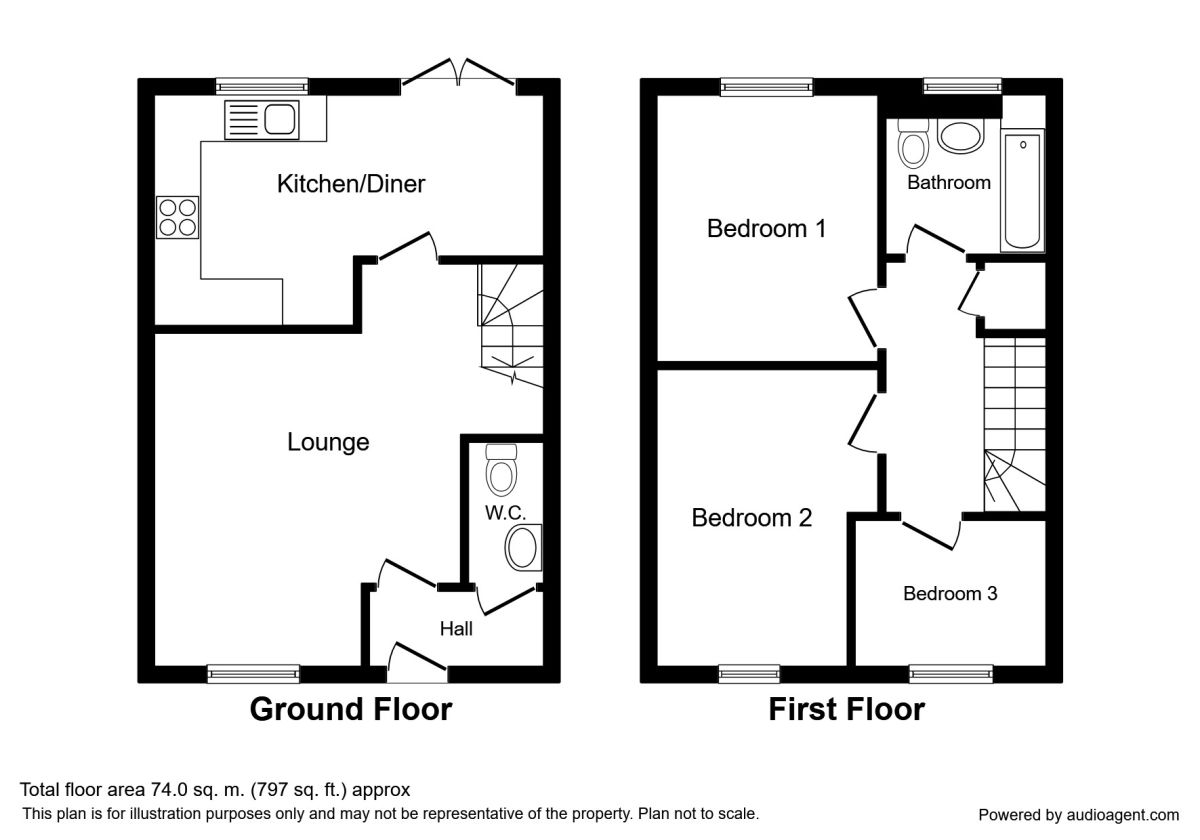 3 Bedrooms Terraced house for sale in Davy Close, Ollerton, Newark NG22