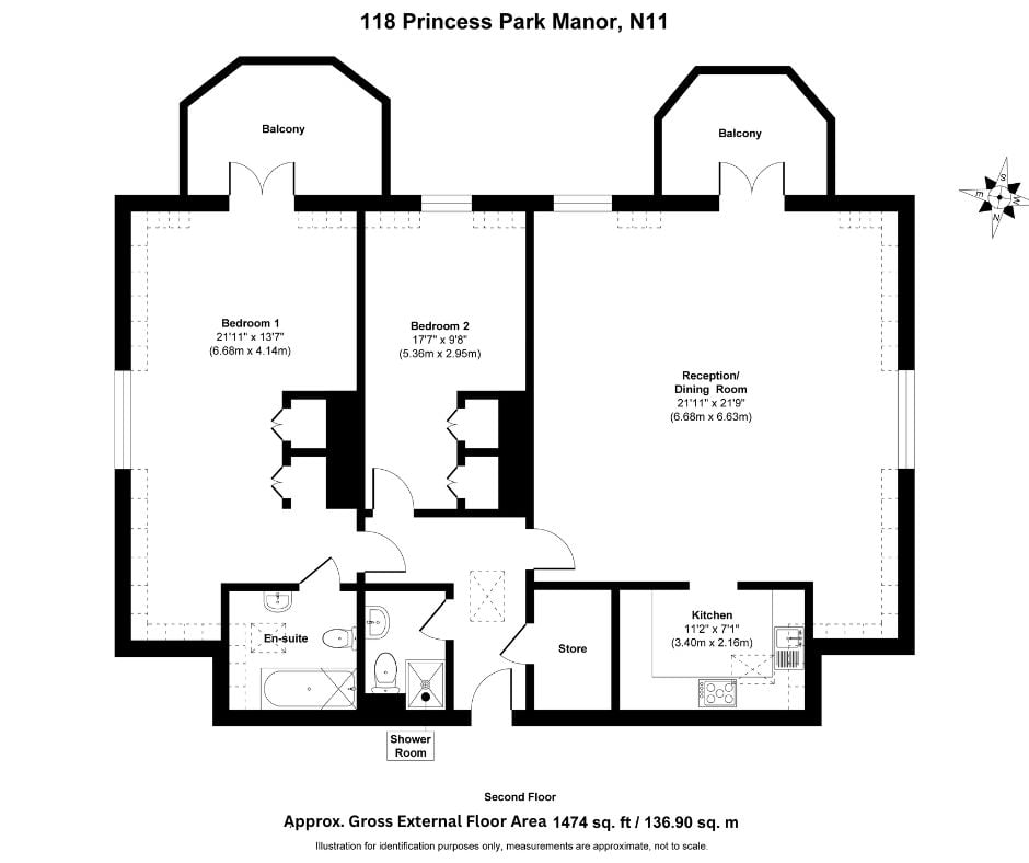 118, Princess Park Manor, London, N11 floorplan