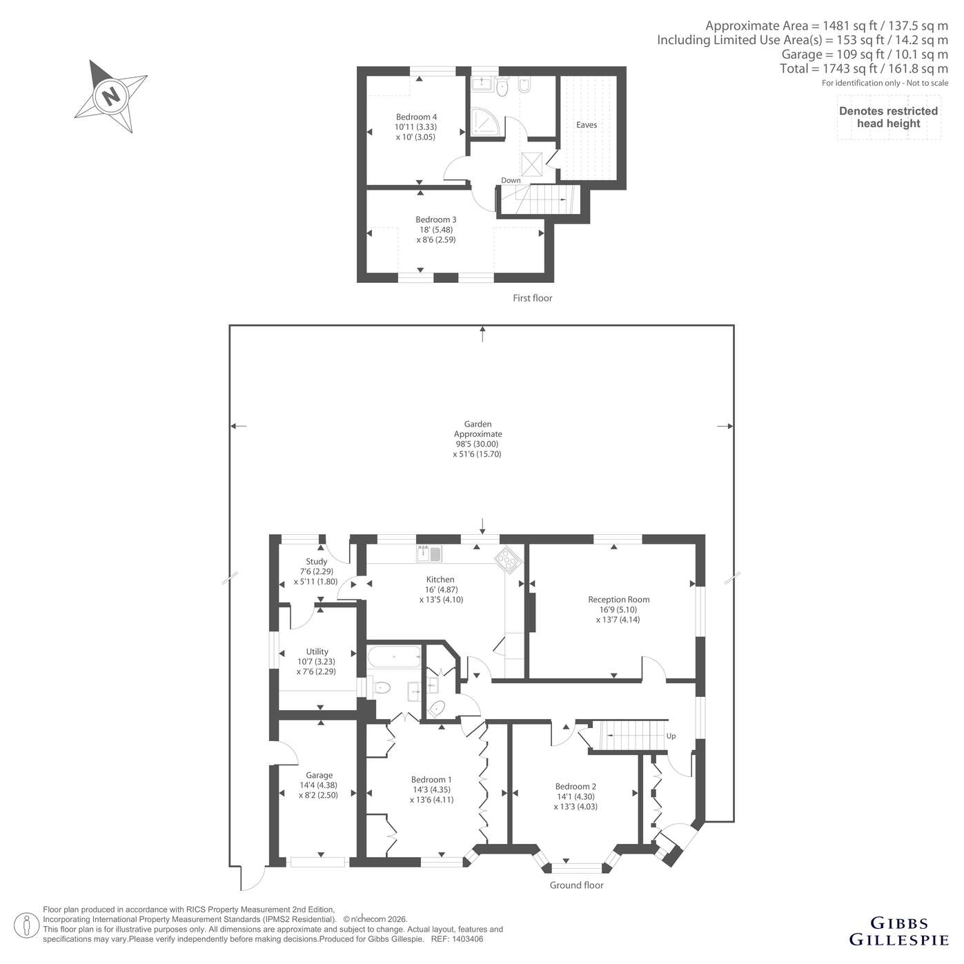 130, Whitelands Avenue, Rickmansworth floorplan