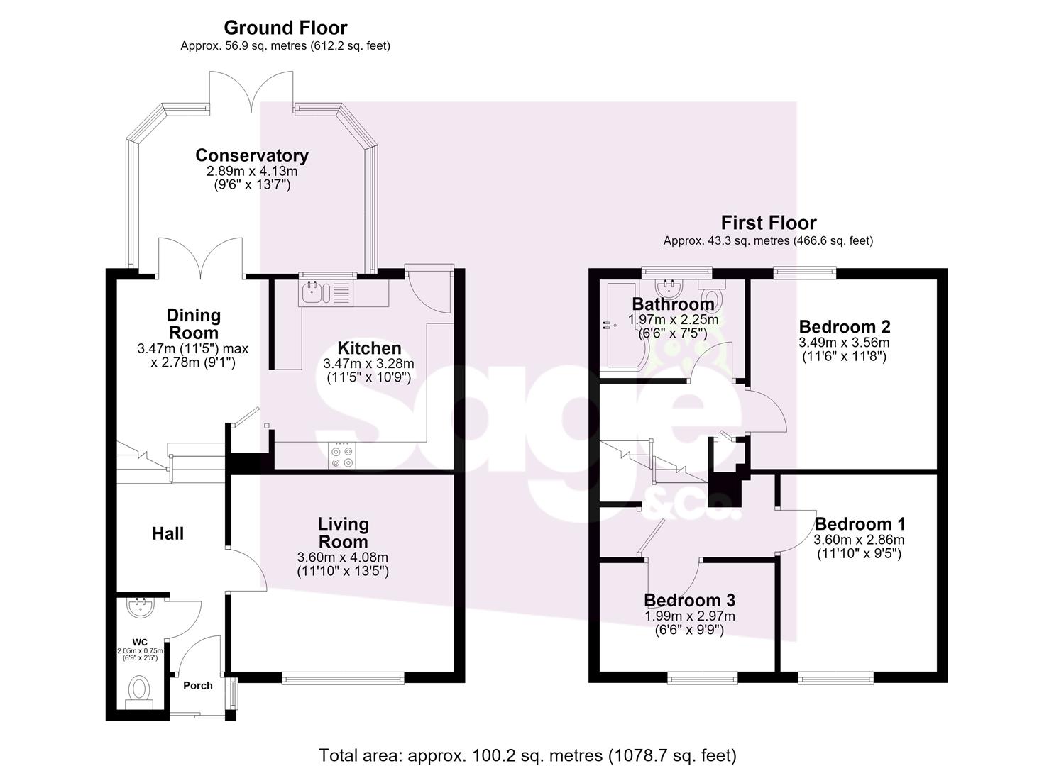 93, Bryn Milwr, Hollybush Cwmbran floorplan