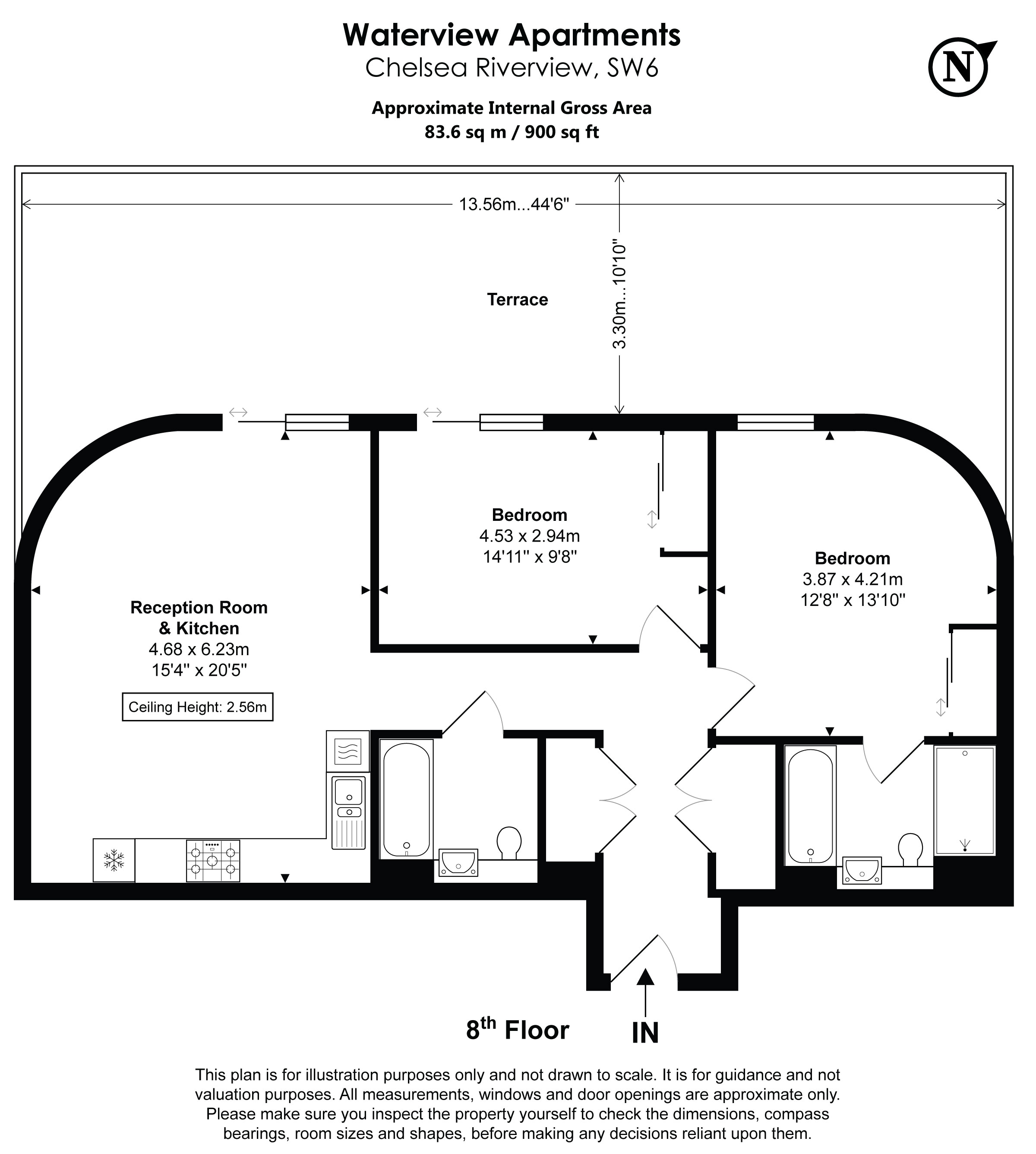 Waterview Apartments, Chelsea Riverview, Fulham floorplan