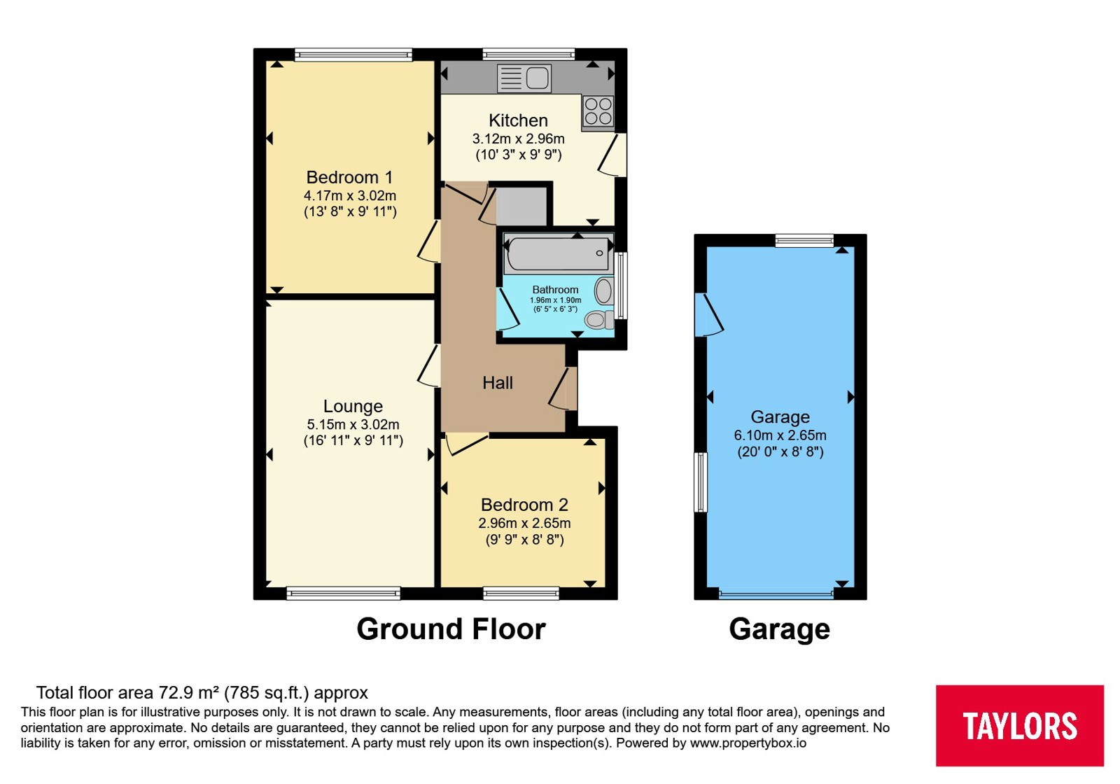 73, Grafton Way, Northamptonshire floorplan