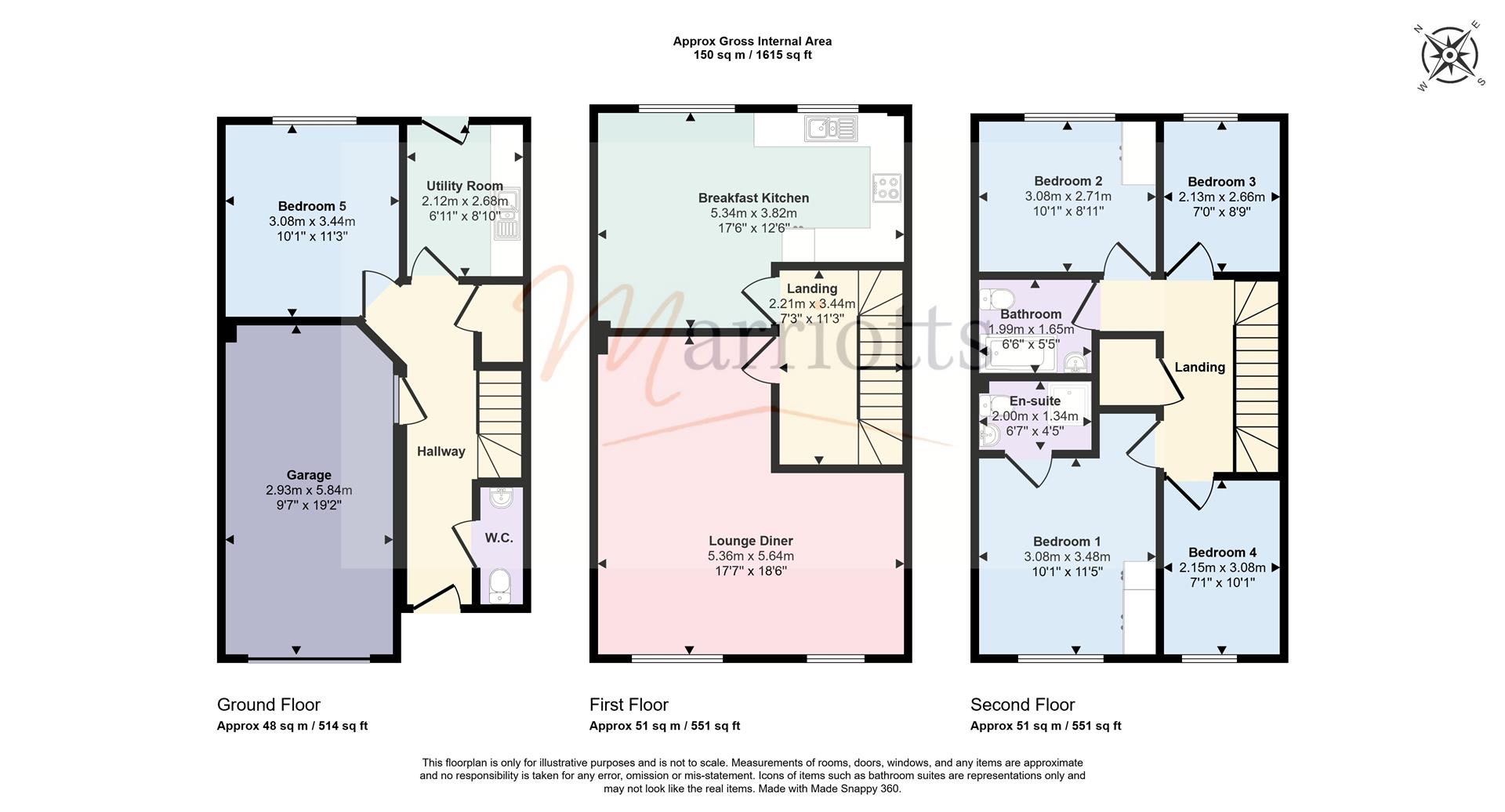 11, Turton Drive, Nottingham floorplan