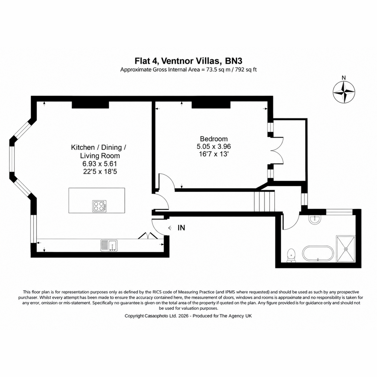 52, Ventnor Villas, Hove, BN3 floorplan