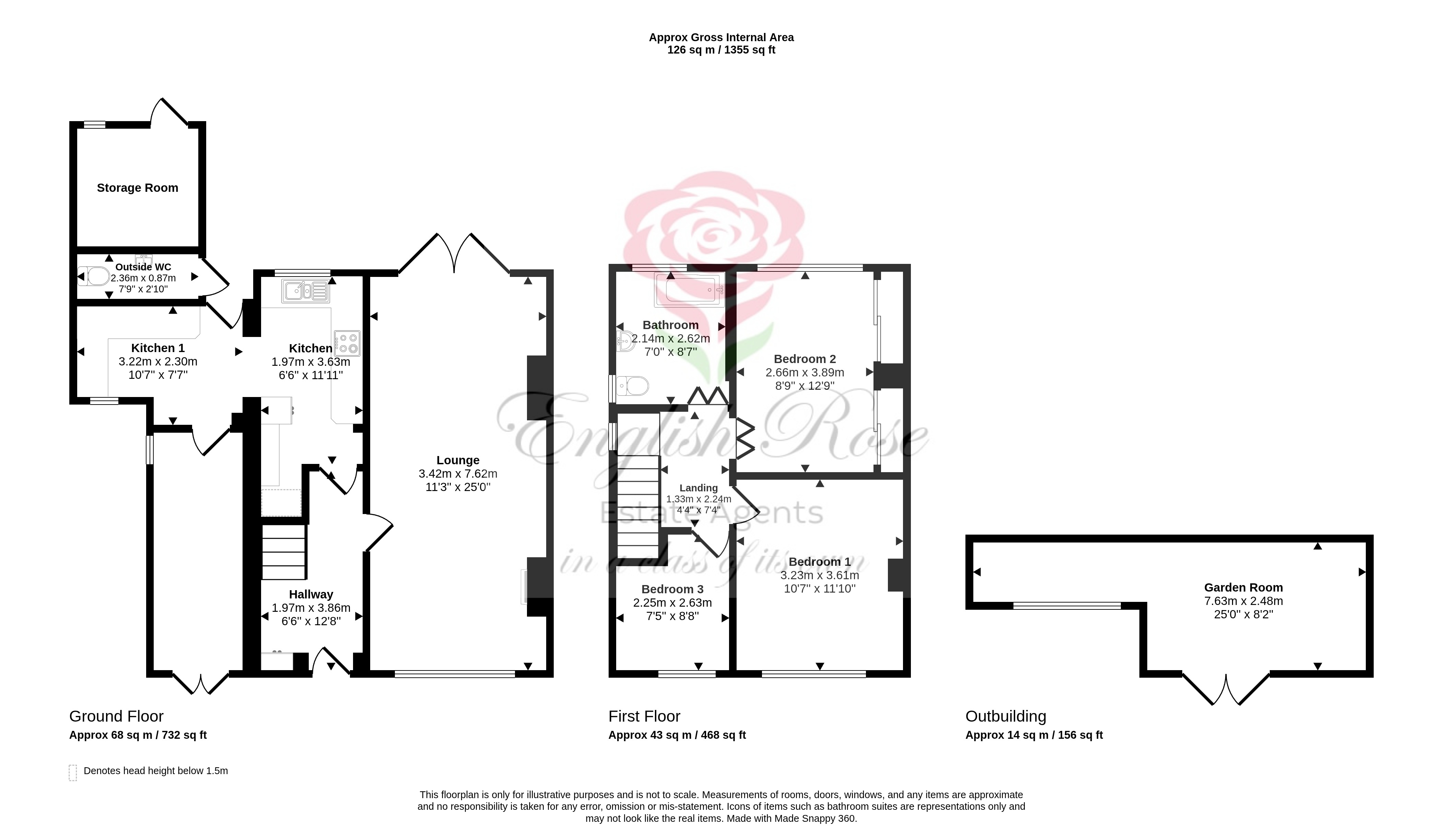 44, Central Avenue, Kirkby In Ashfield floorplan