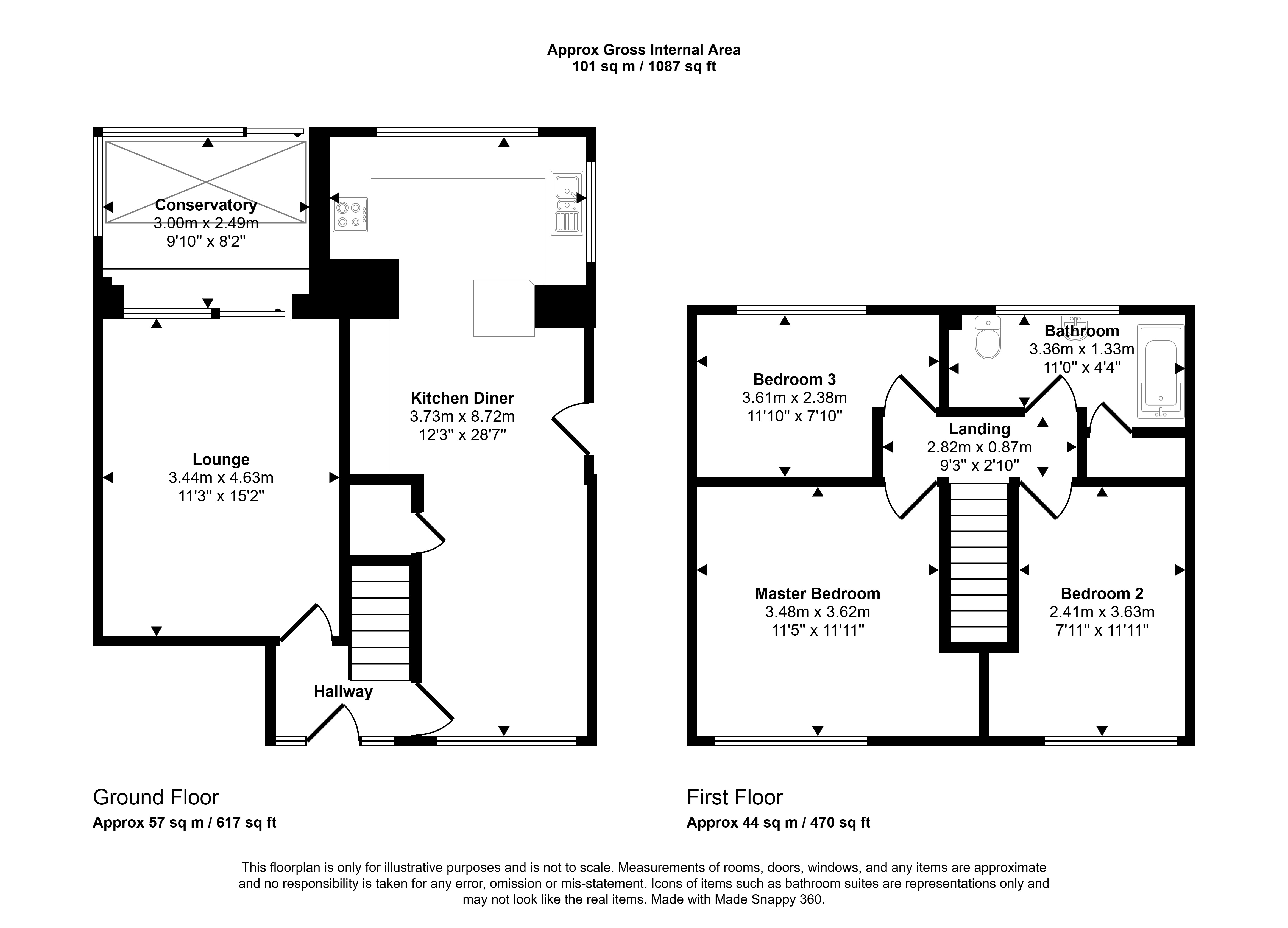 6, Pangbourne Close, Newcastle upon Tyne floorplan