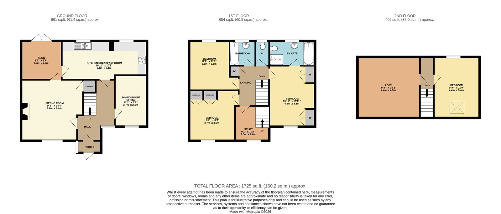 12,West Winds, Upton Gardens, Worcester floorplan