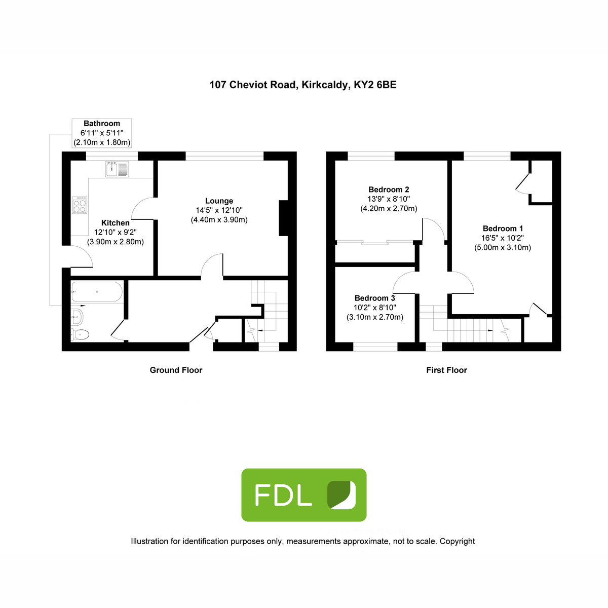 107, Cheviot Road, Kirkcaldy floorplan