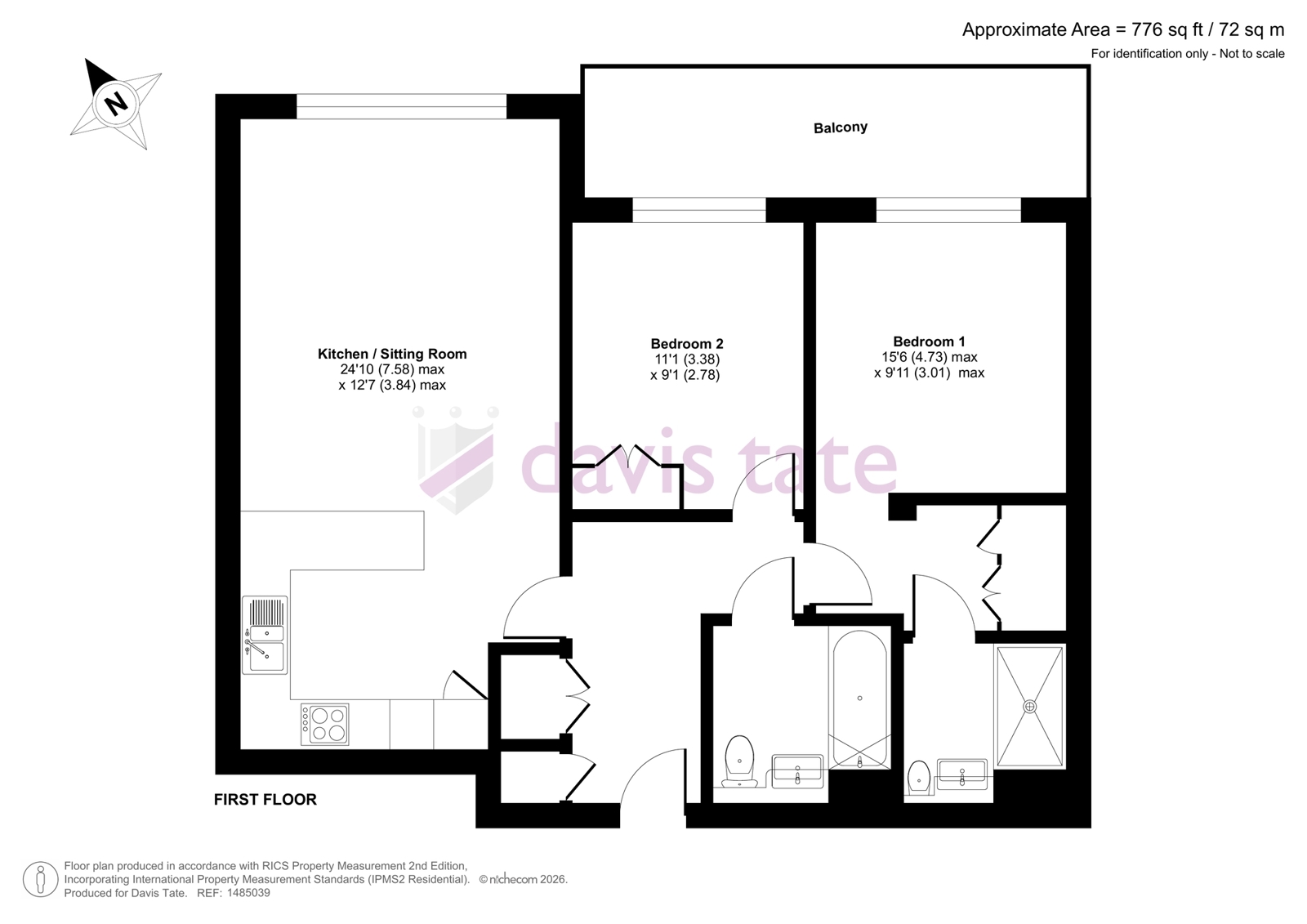 Flat 5, Caversham House 15-17,, Church Road, Reading floorplan
