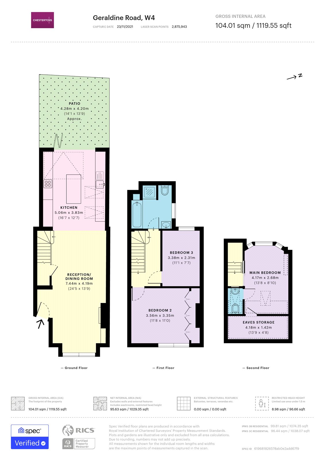 Geraldine Road, Chiswick, London W4, 3 bedroom terraced house for sale