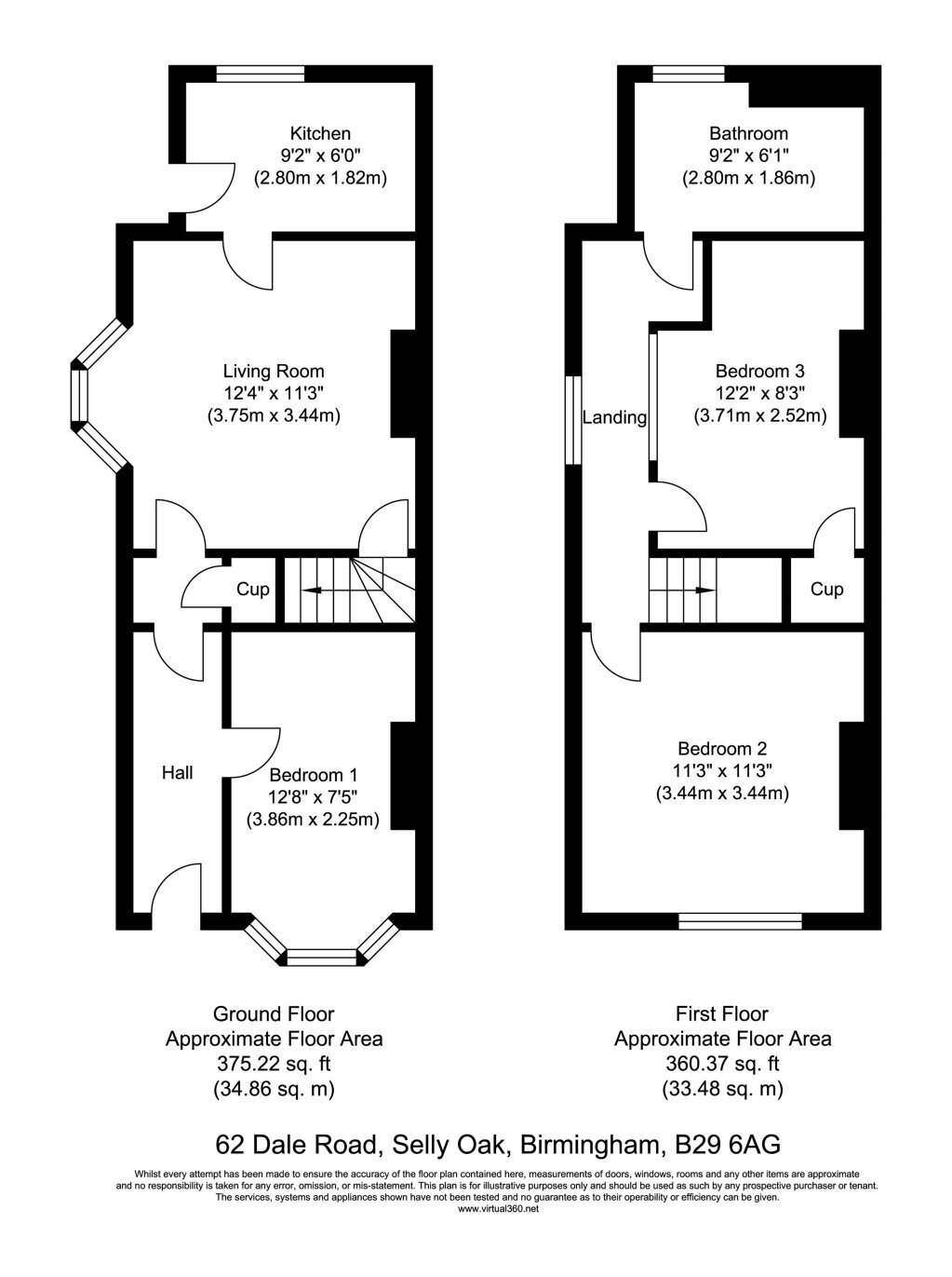 62, Dale Road, Birmingham floorplan