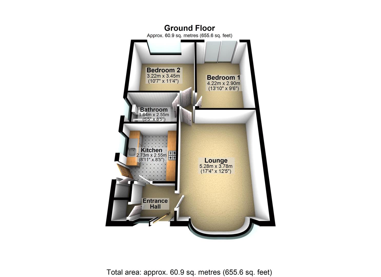 Sandgate Drive, Kippax, Leeds LS25, 2 bedroom semidetached bungalow