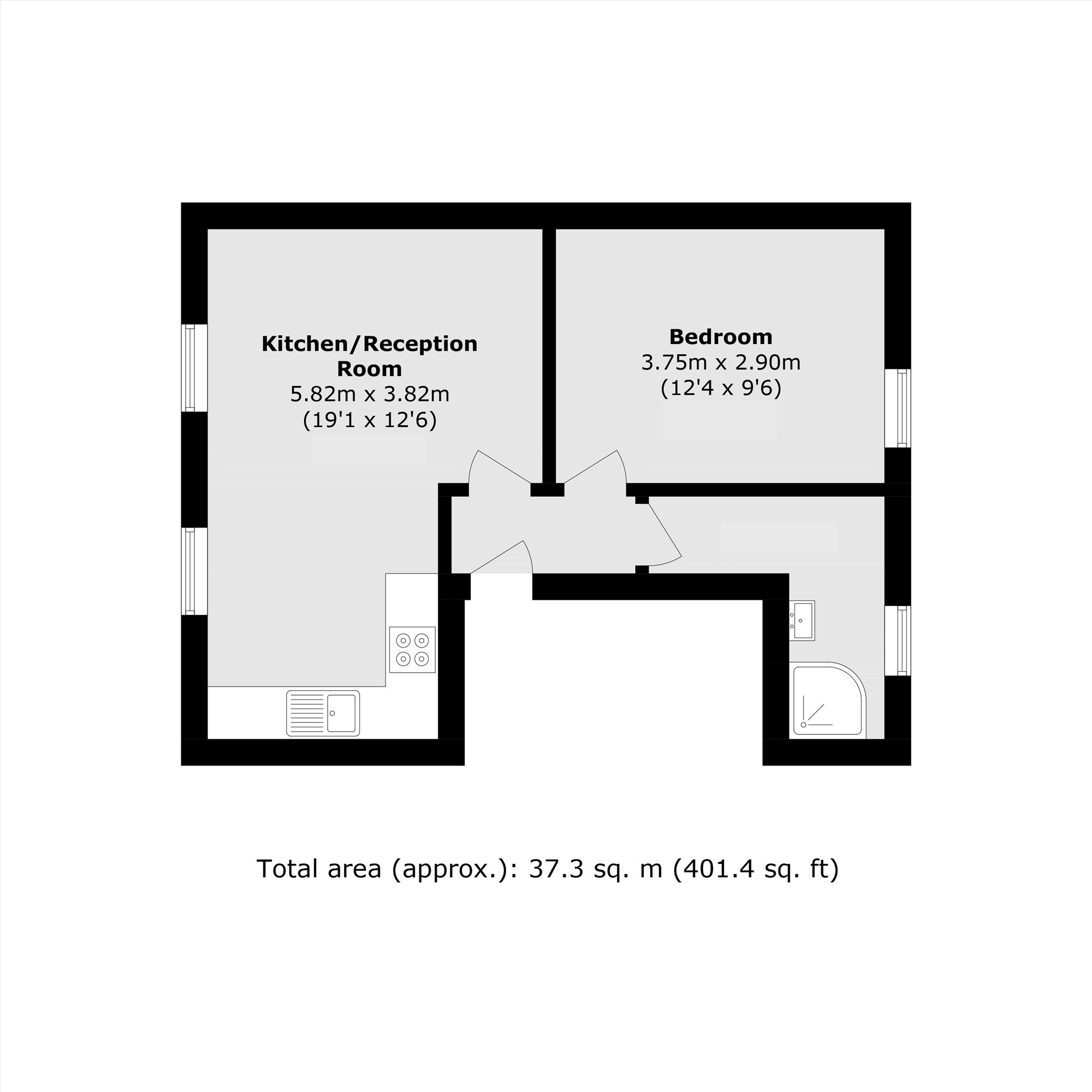 417E, New Cross Road, London floorplan