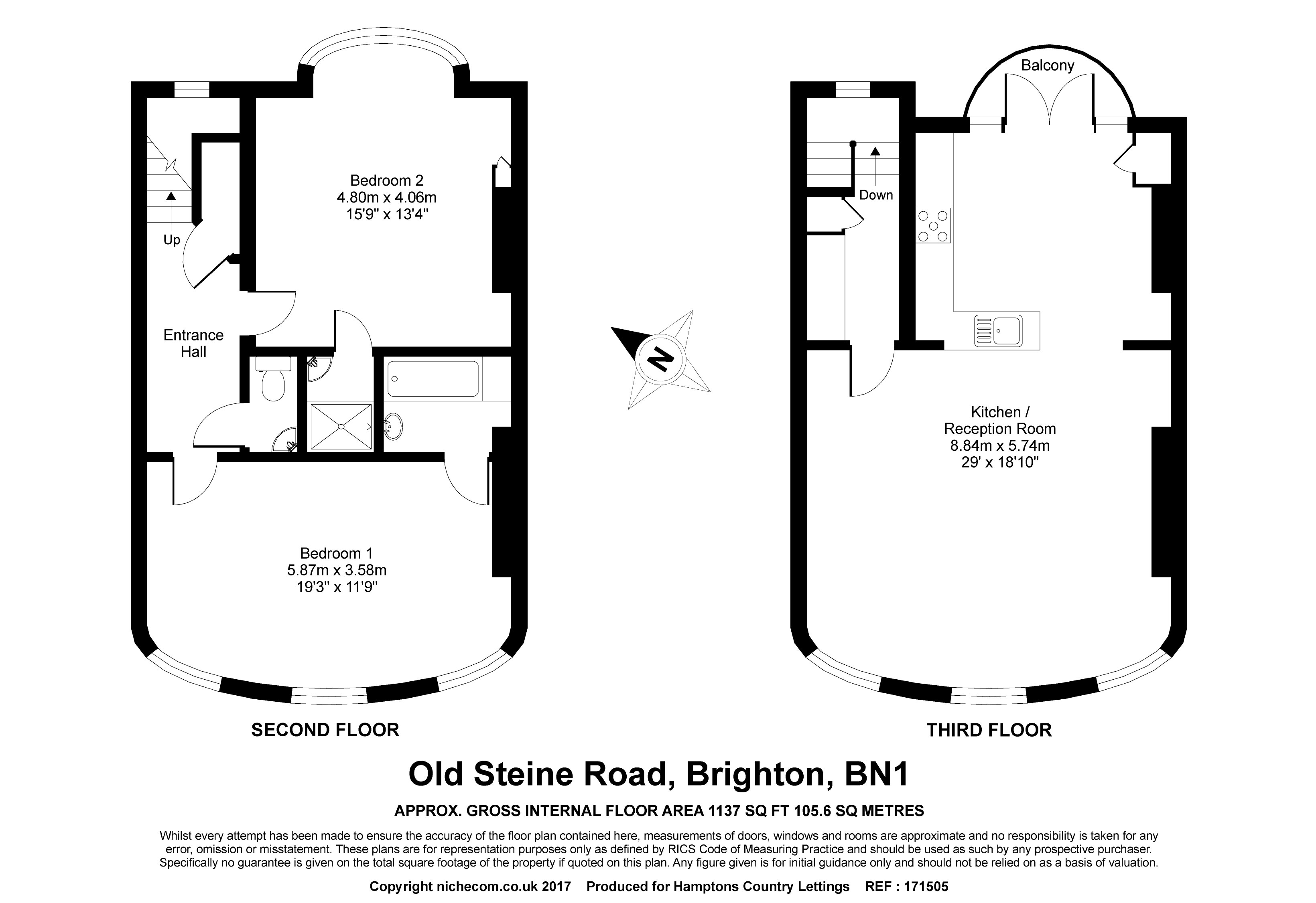 2 Bedrooms Flat to rent in Old Steine, Brighton BN1