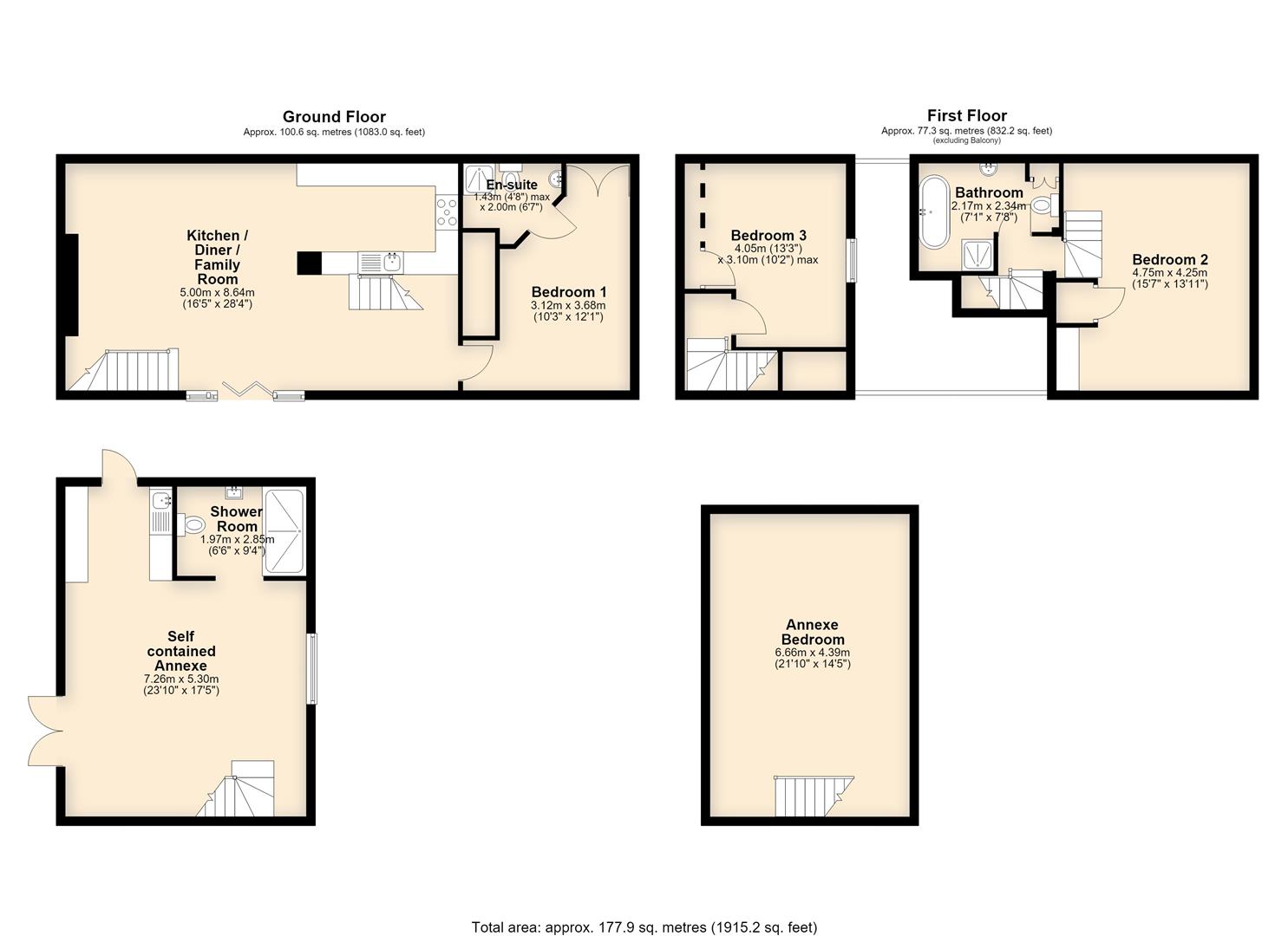 Apple Barn, Oversley Green, Alcester floorplan