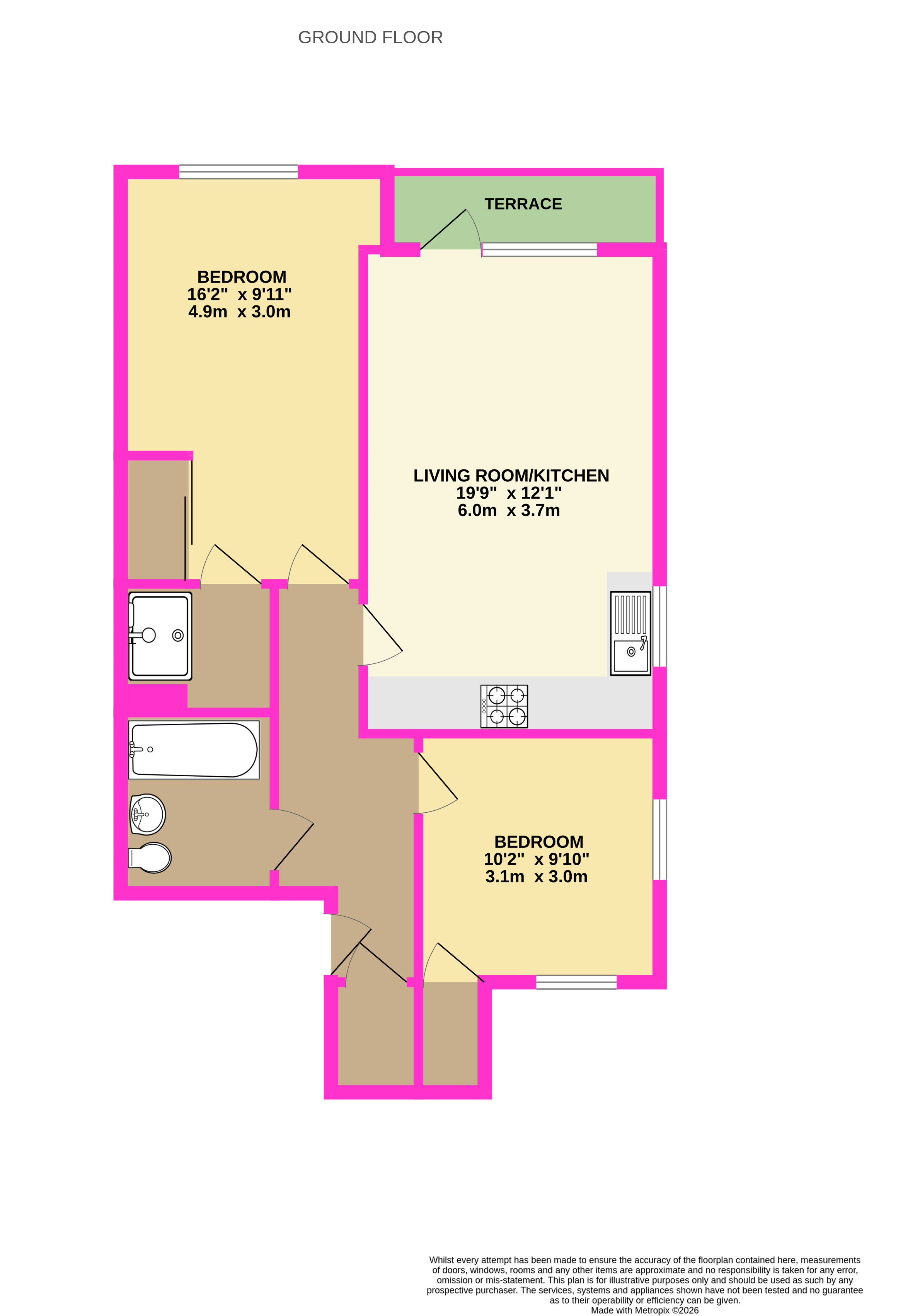 Flat 2, Helena Court, 6, Chancellor Drive, Camberley floorplan