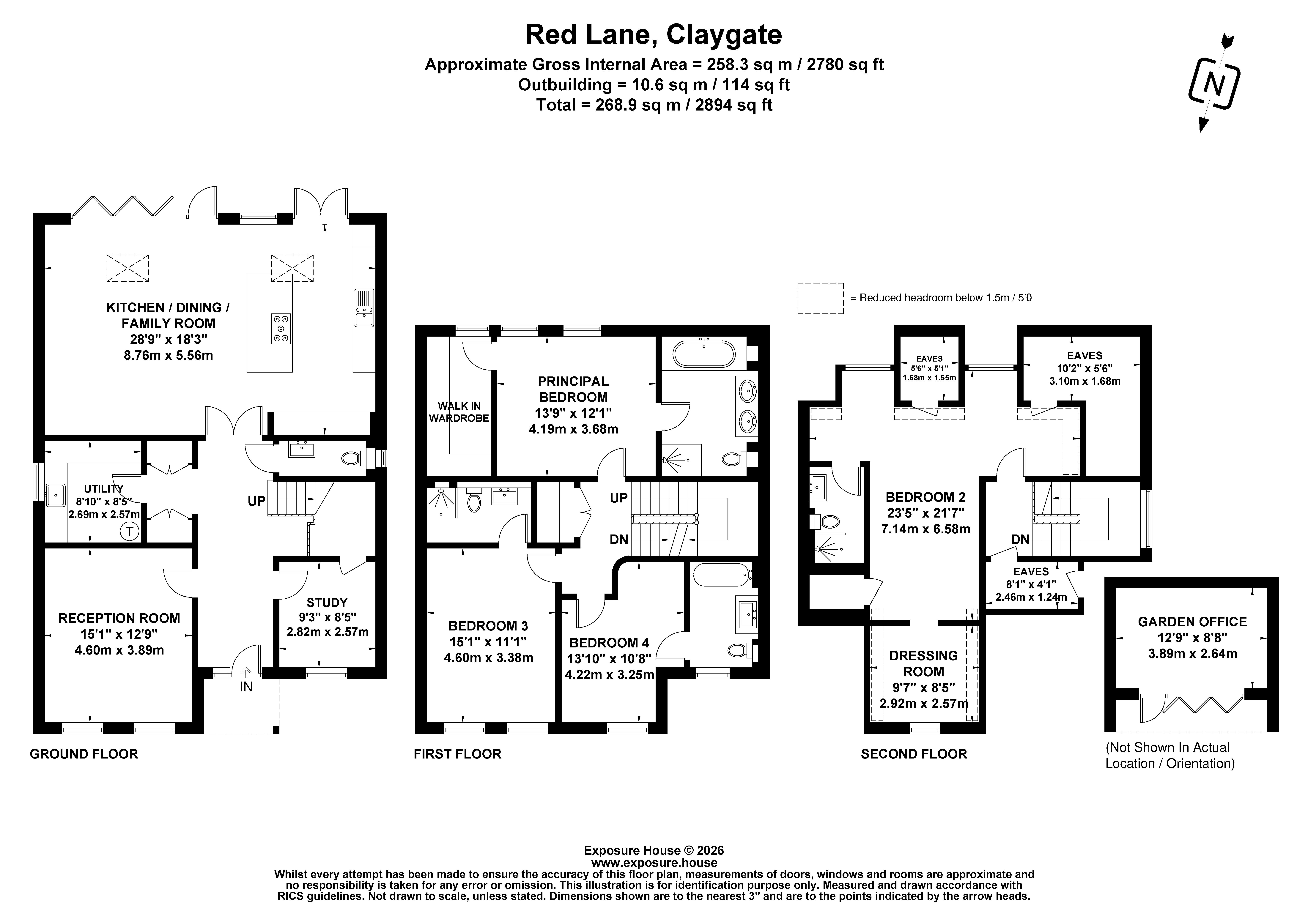 6, Red Lane, Esher floorplan