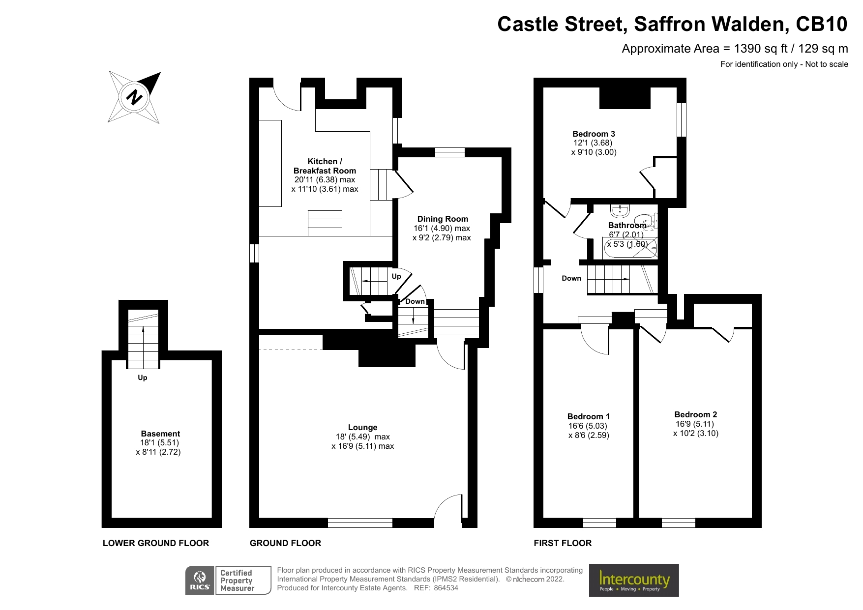 Castle Street, Saffron Walden CB10, 3 bedroom terraced house for sale