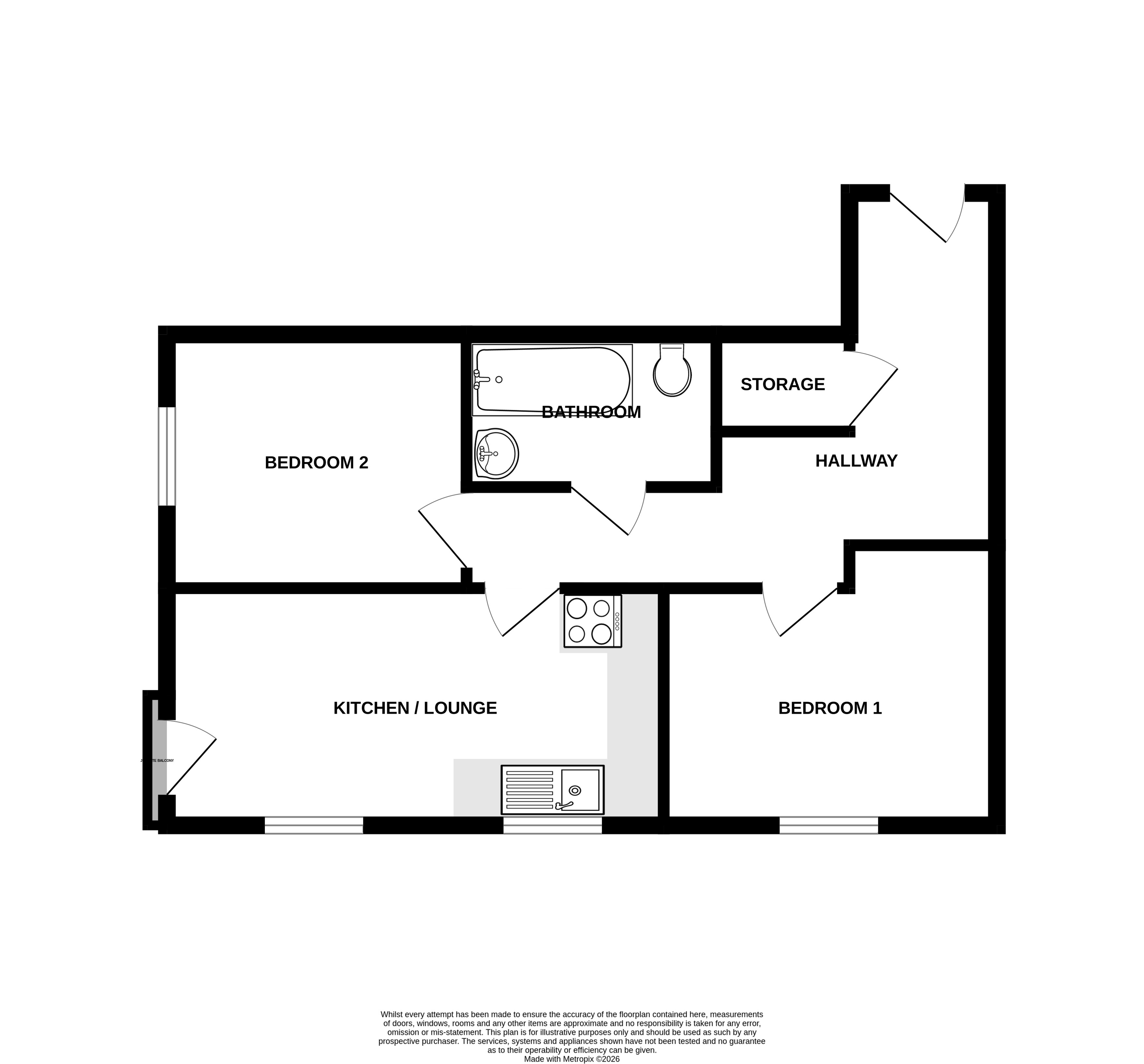 Flat 9 Albert House, 52, Victoria Road, Hampshire floorplan