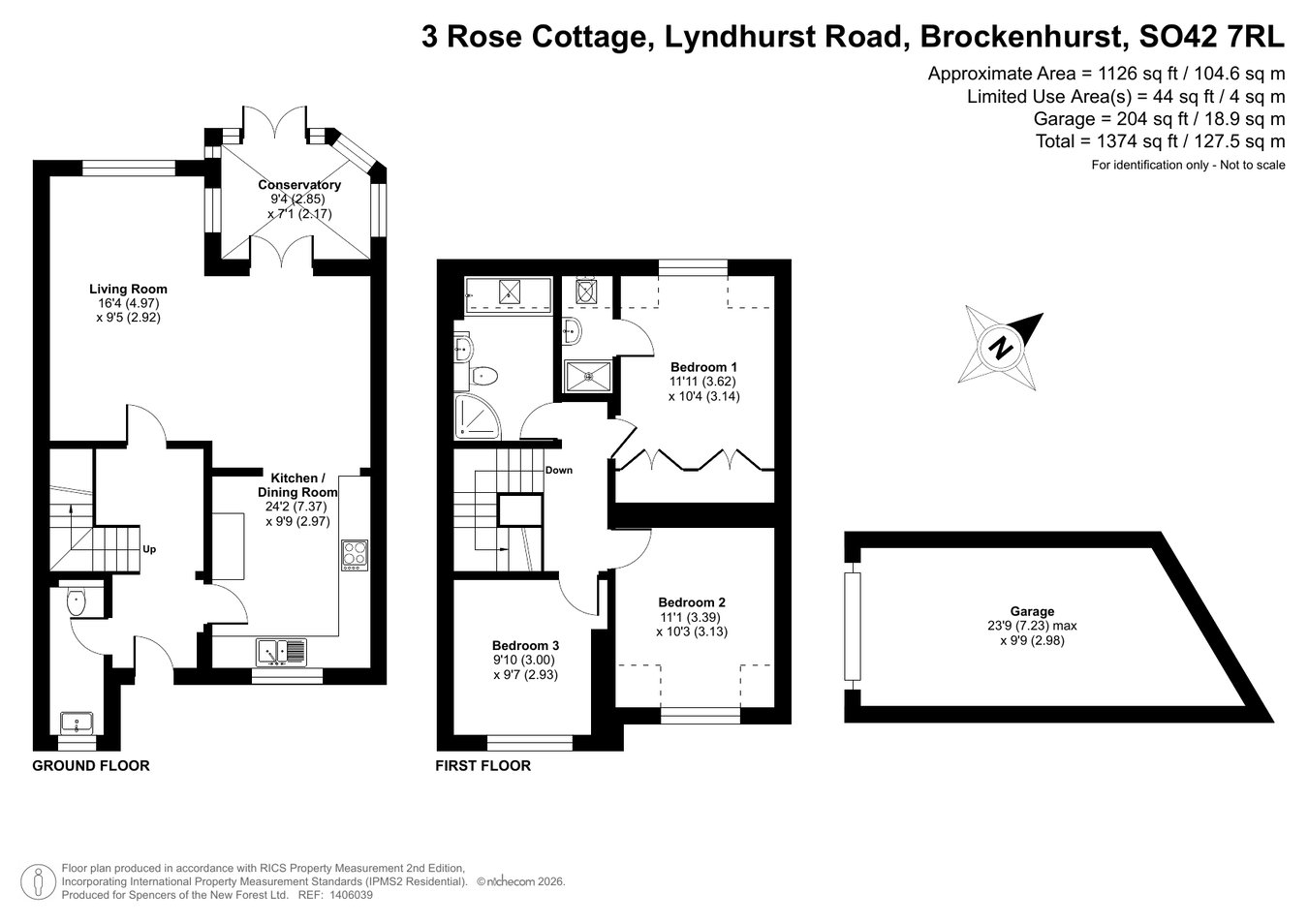 3 Rose Cottage, Lyndhurst Road, Brockenhurst floorplan