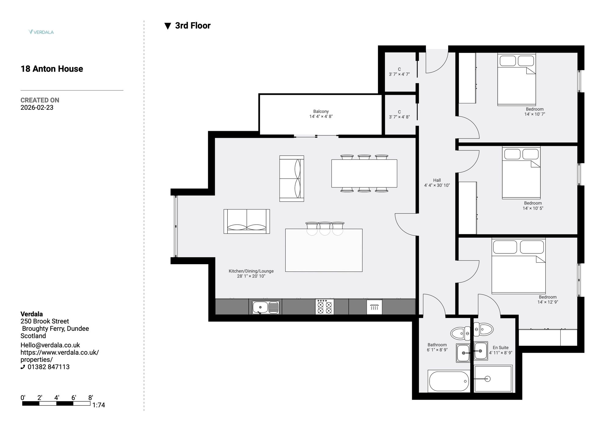 Flat 18, Anton House, Dundee floorplan
