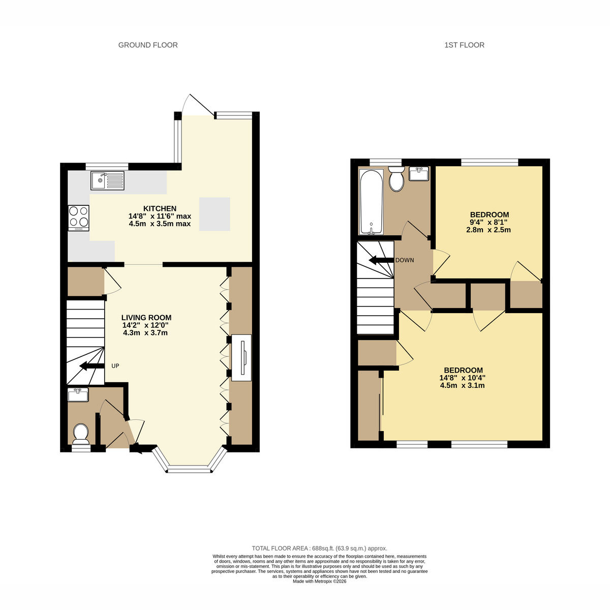 30, Cranmer Walk, Crawley floorplan