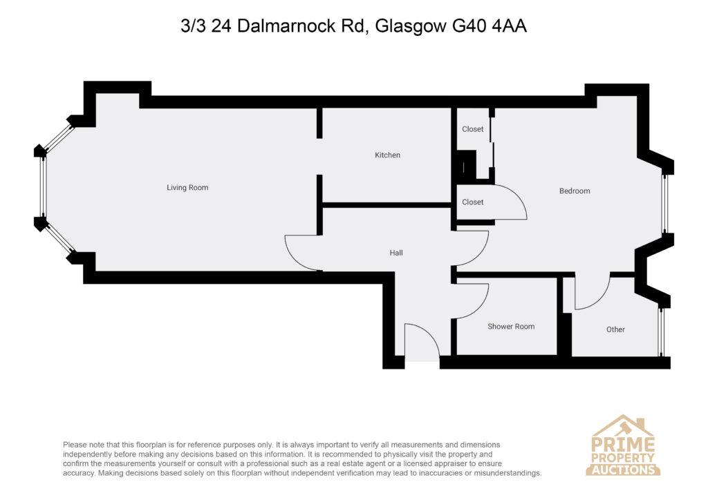 3/3, 24, Dalmarnock Road, Glasgow floorplan