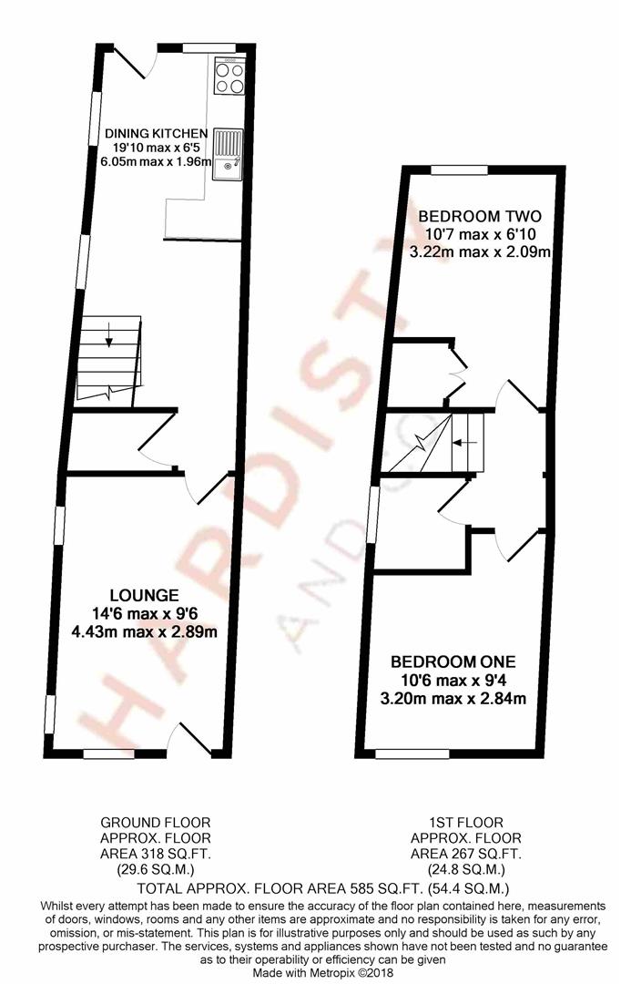 2 Bedrooms Terraced house to rent in Victoria Terrace, Yeadon, Leeds LS19