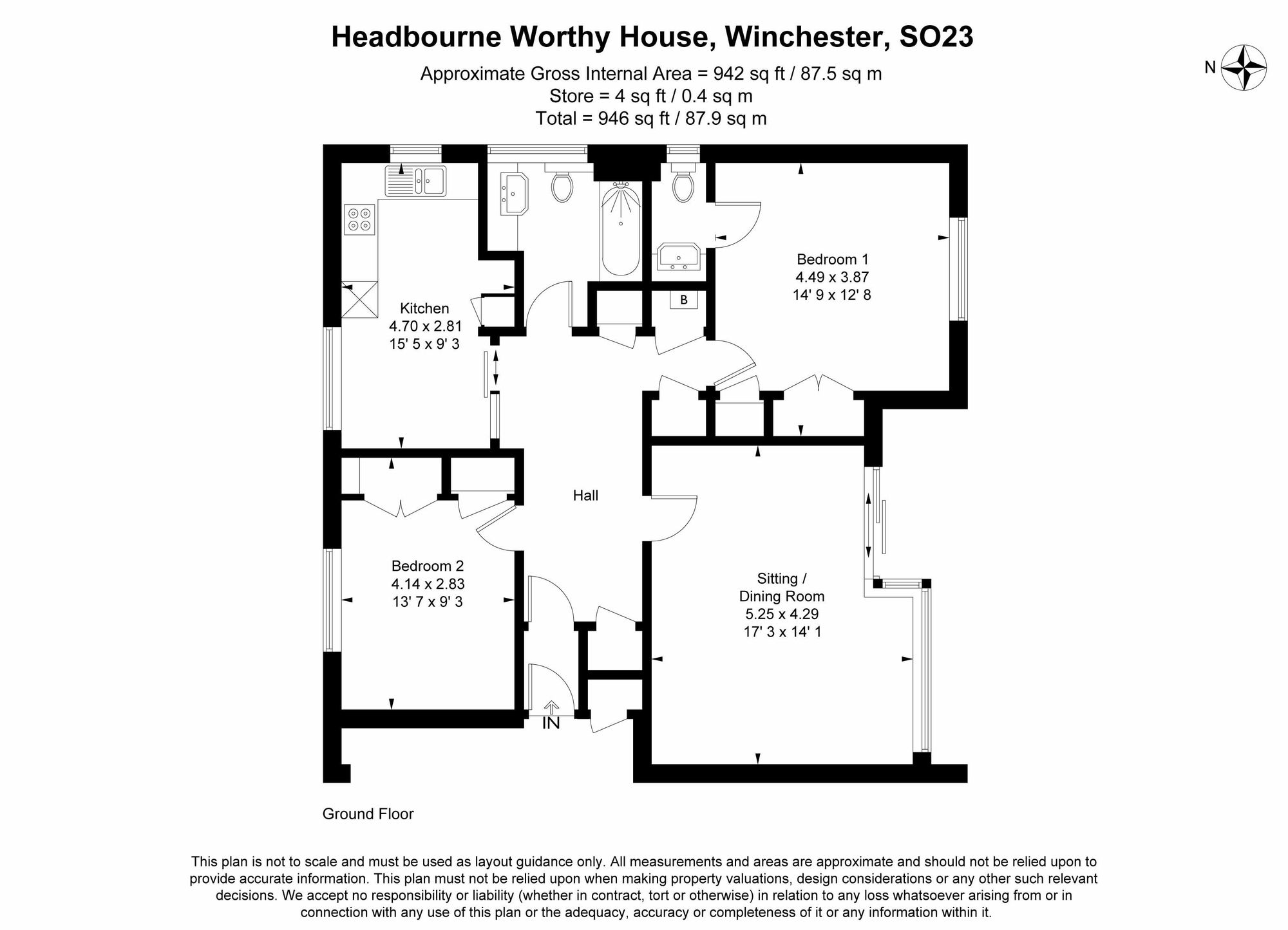 26 Headbourne Worthy House Bedfield Lane, Winchester floorplan