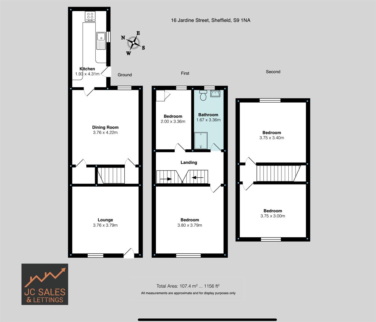 16, Jardine Street, Sheffield floorplan