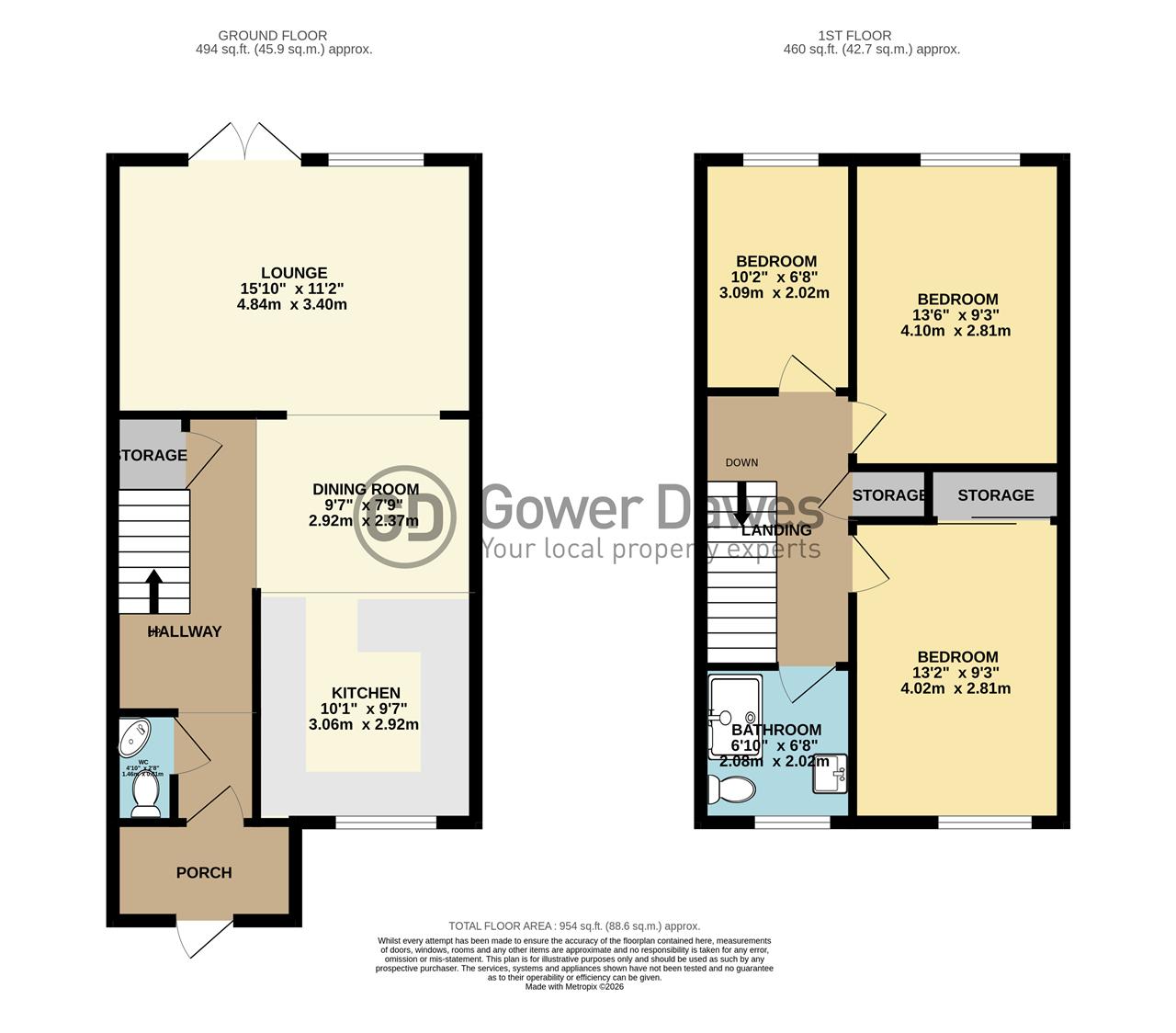 14, Bown Close, Tilbury floorplan