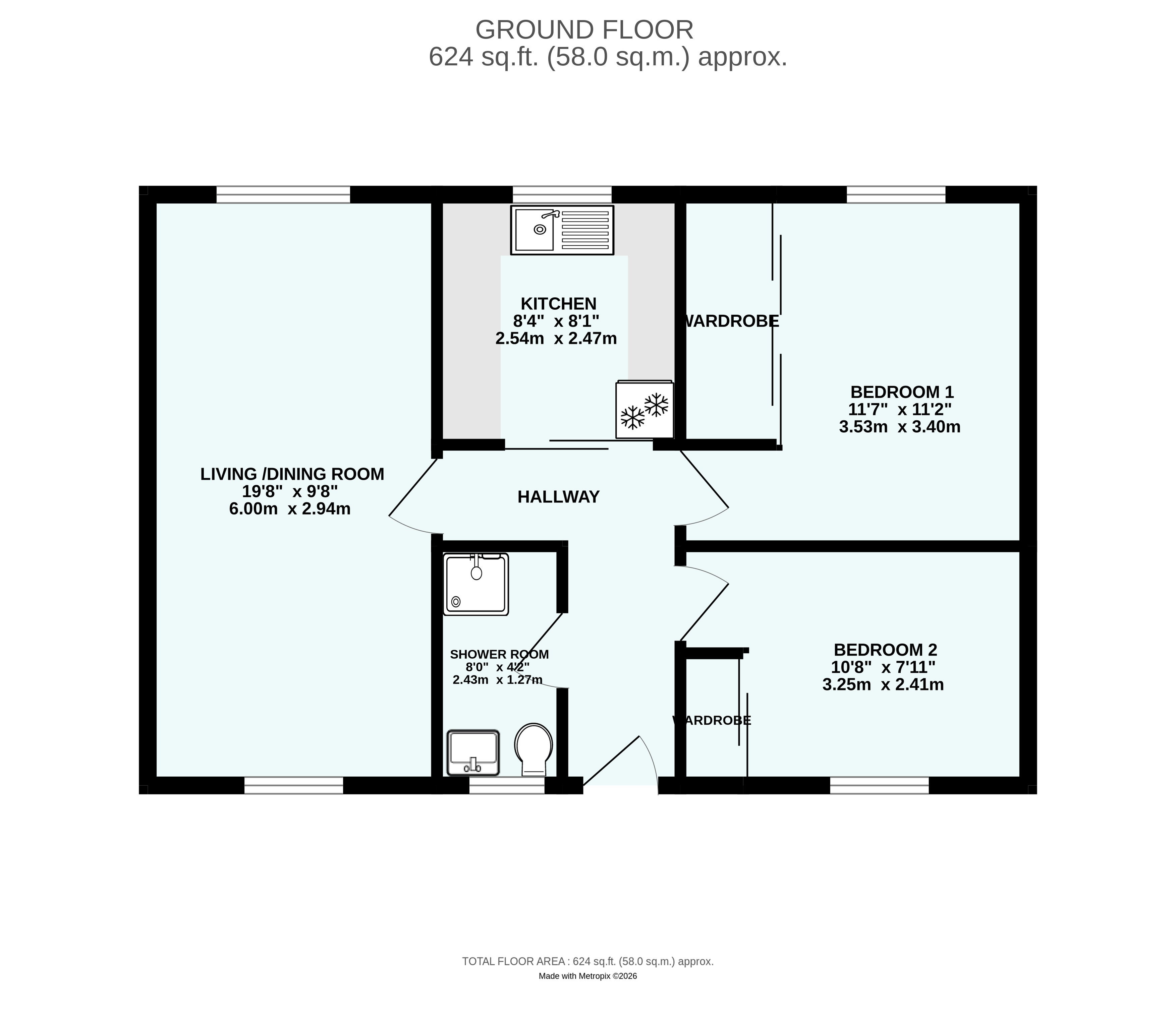 Flat 12, Bishops Court 180 St Marychurch Road, St Marychurch Torquay Devon, Torquay floorplan