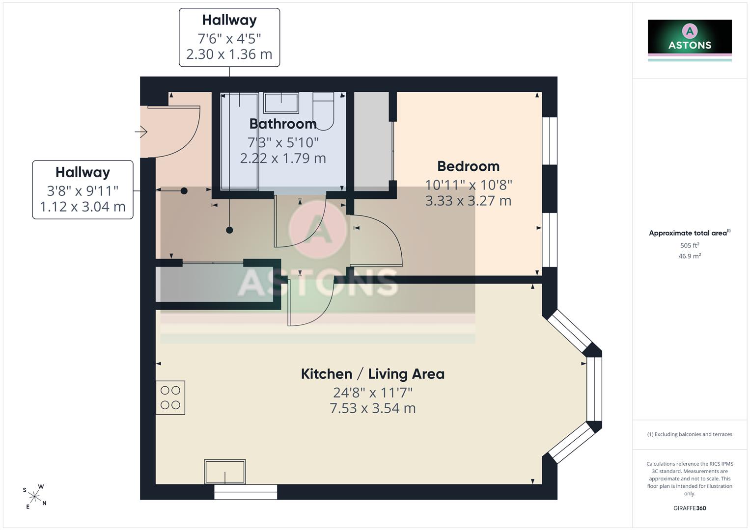 7, Grove Court, Crawley floorplan