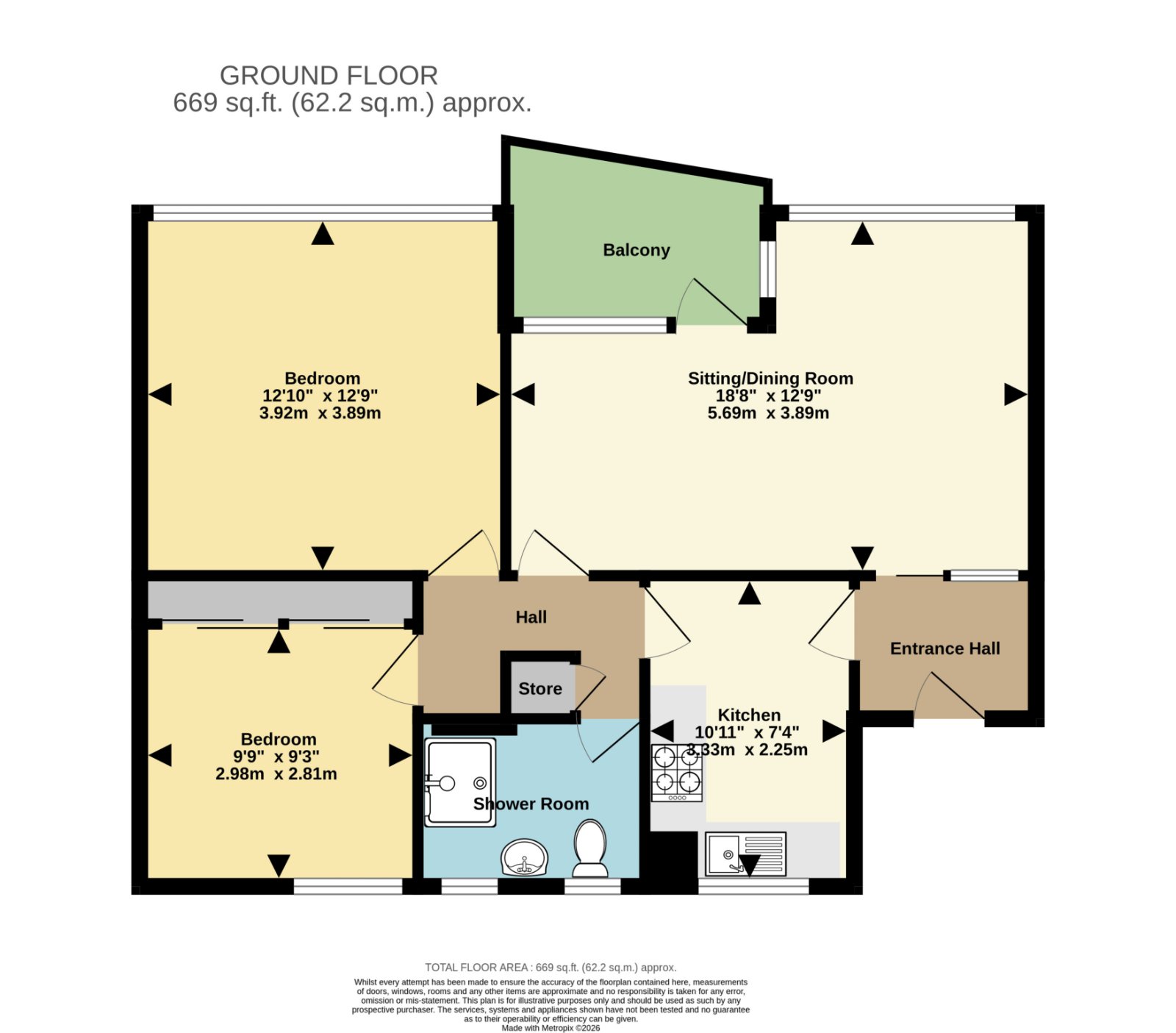 15 King Charles Court,, Lord Warden Avenue, Deal floorplan