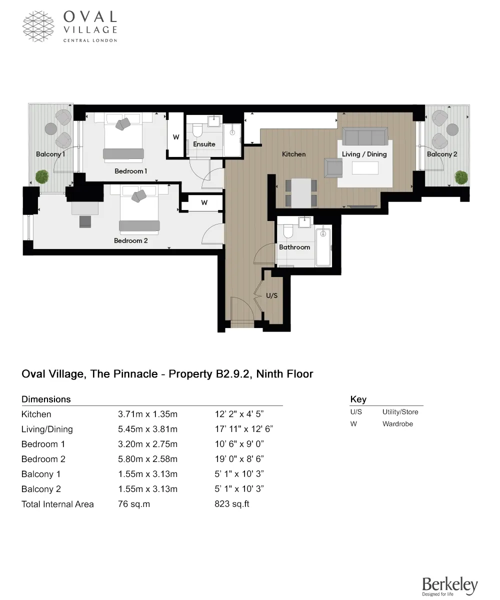 Oval Village, Kennington Lane, London floorplan