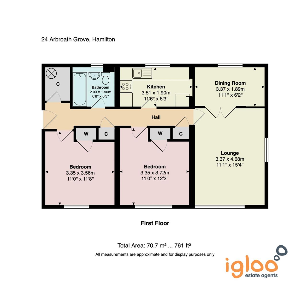 24, Arbroath Grove, Hamilton floorplan