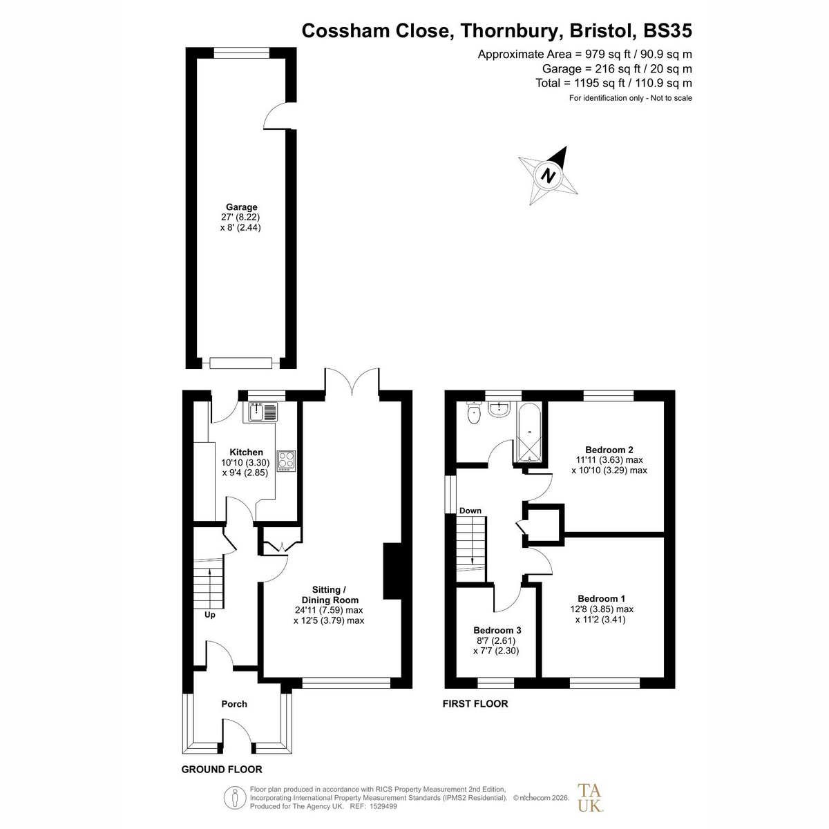 9, Cossham Close, Bristol floorplan