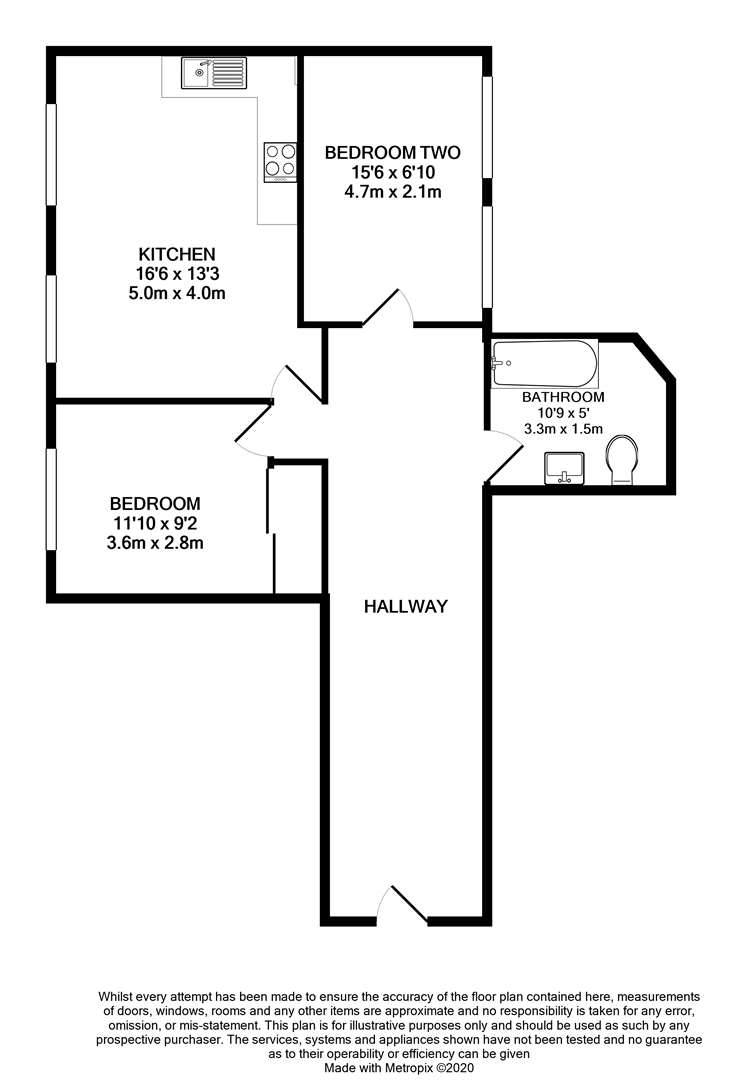Flat 8, North West House, 45 West Street, Brighton floorplan