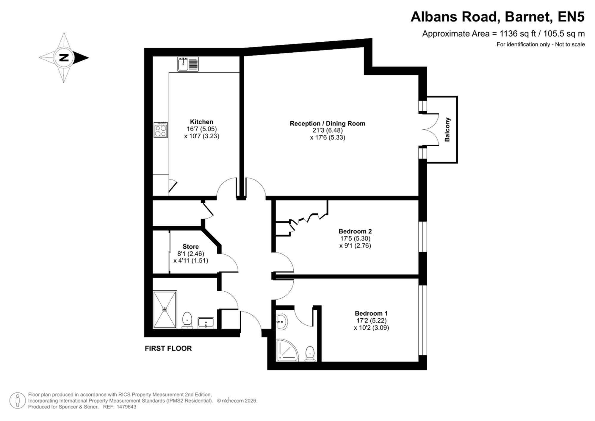 Flat 6, Ridgeleigh Court, Barnet floorplan