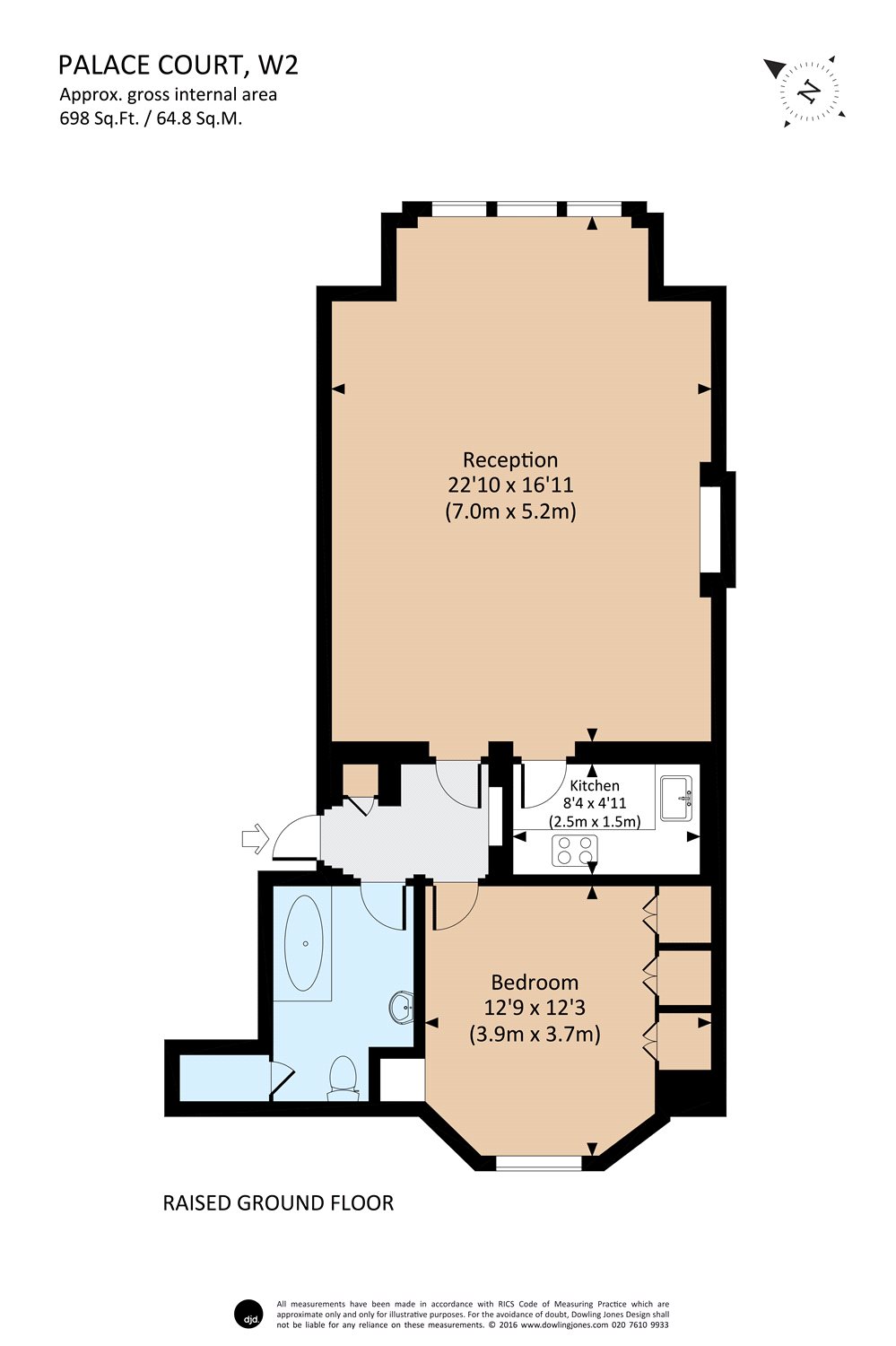 1 Bedrooms Flat for sale in Palace Court, London W2