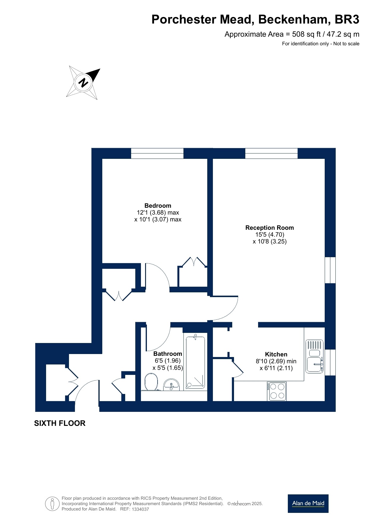 Flat 41, Keats House,, Porchester Mead, Beckenham floorplan