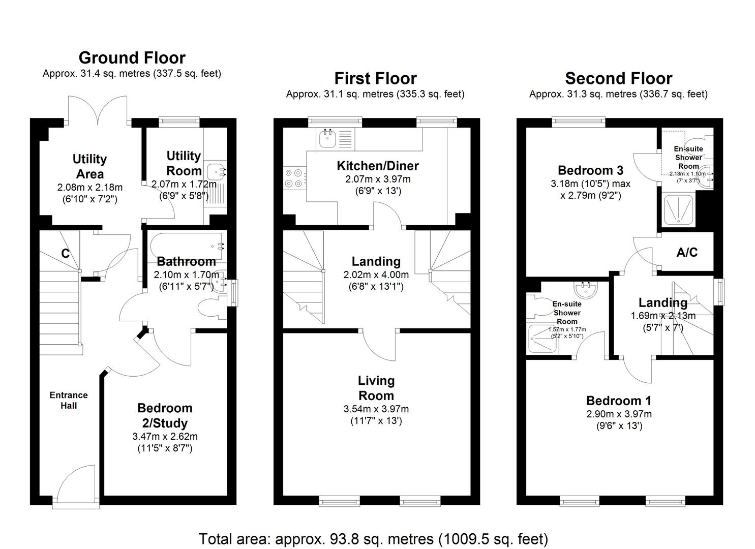3 Bedrooms Town house to rent in Dunsil Road, Mansfield Woodhouse, Nottinghamshire NG19