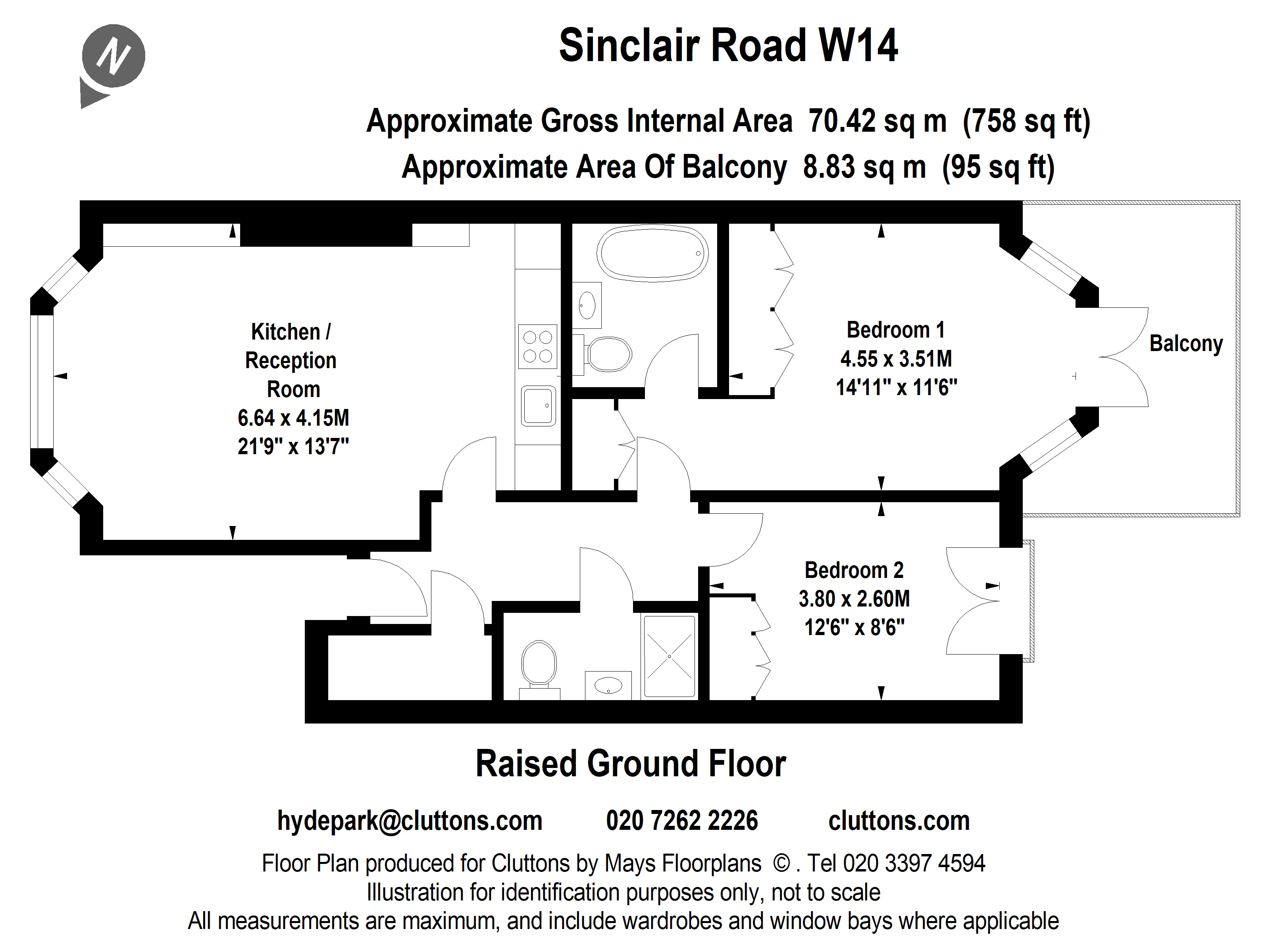 Sinclair Road, London W14, 2 bedroom flat to rent 66175113