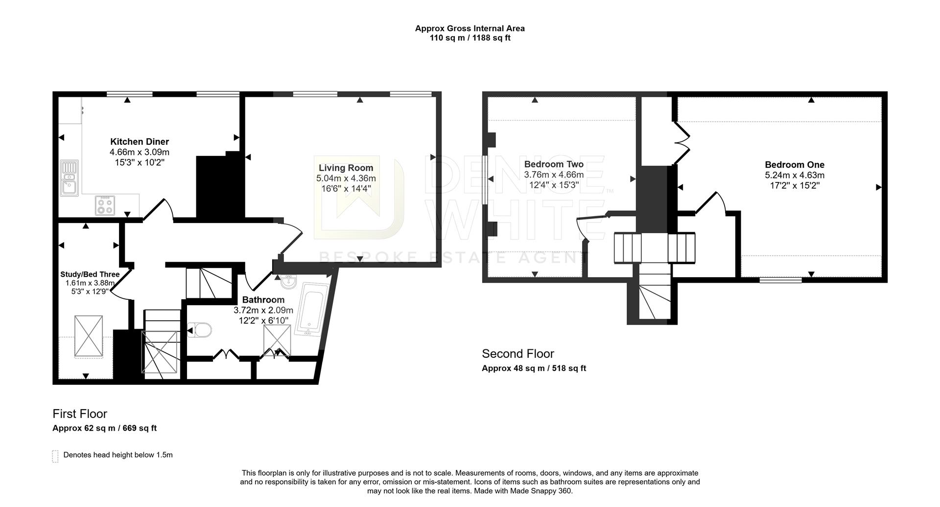 Flat 2, Carrington House, 12 Buxton Road, Ashbourne floorplan
